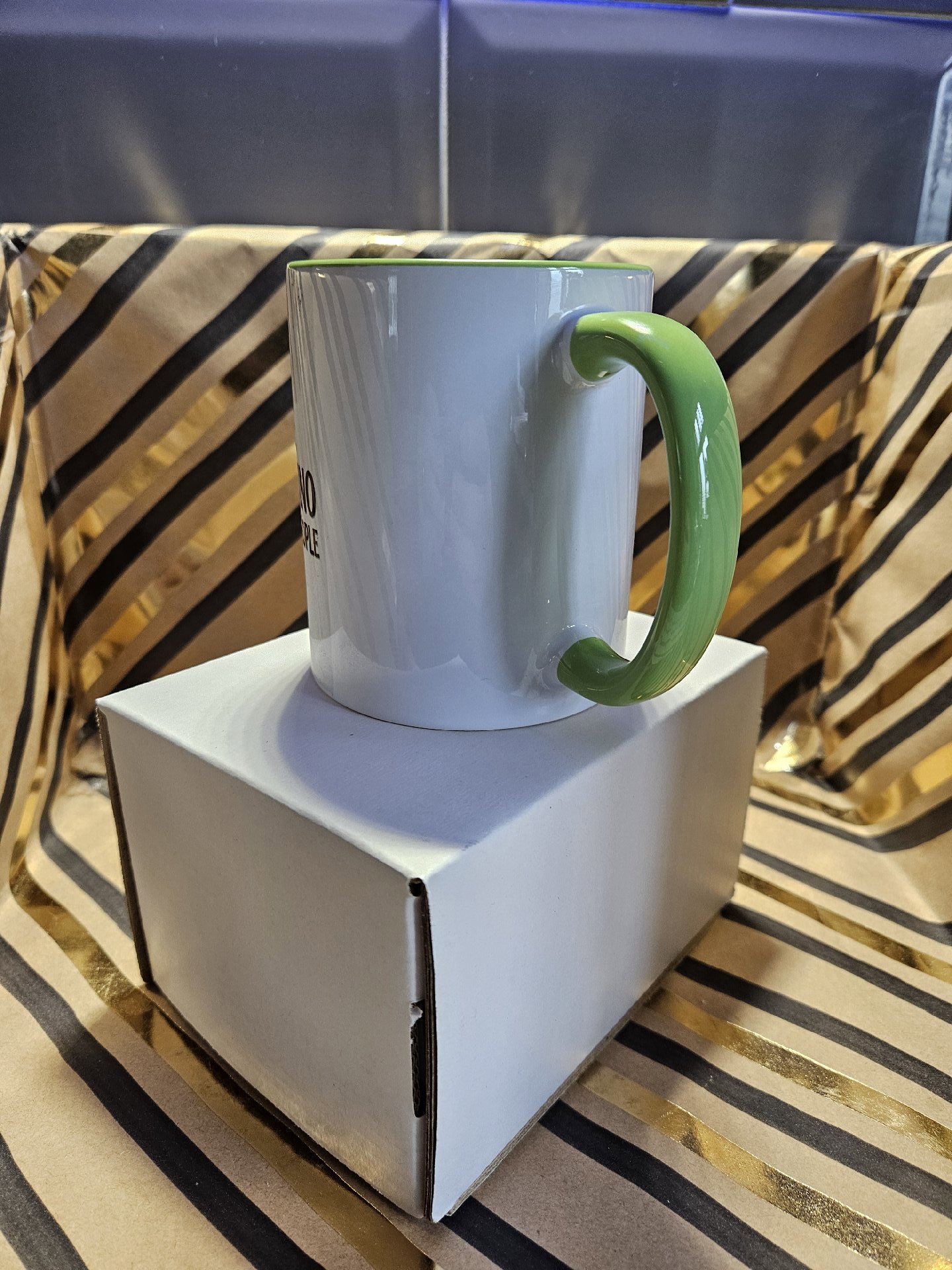 Ceramic Mug I Love Cappuccino More Than People Green Handle, Unbranded, One Size, New condition — preloved on SilentSale®