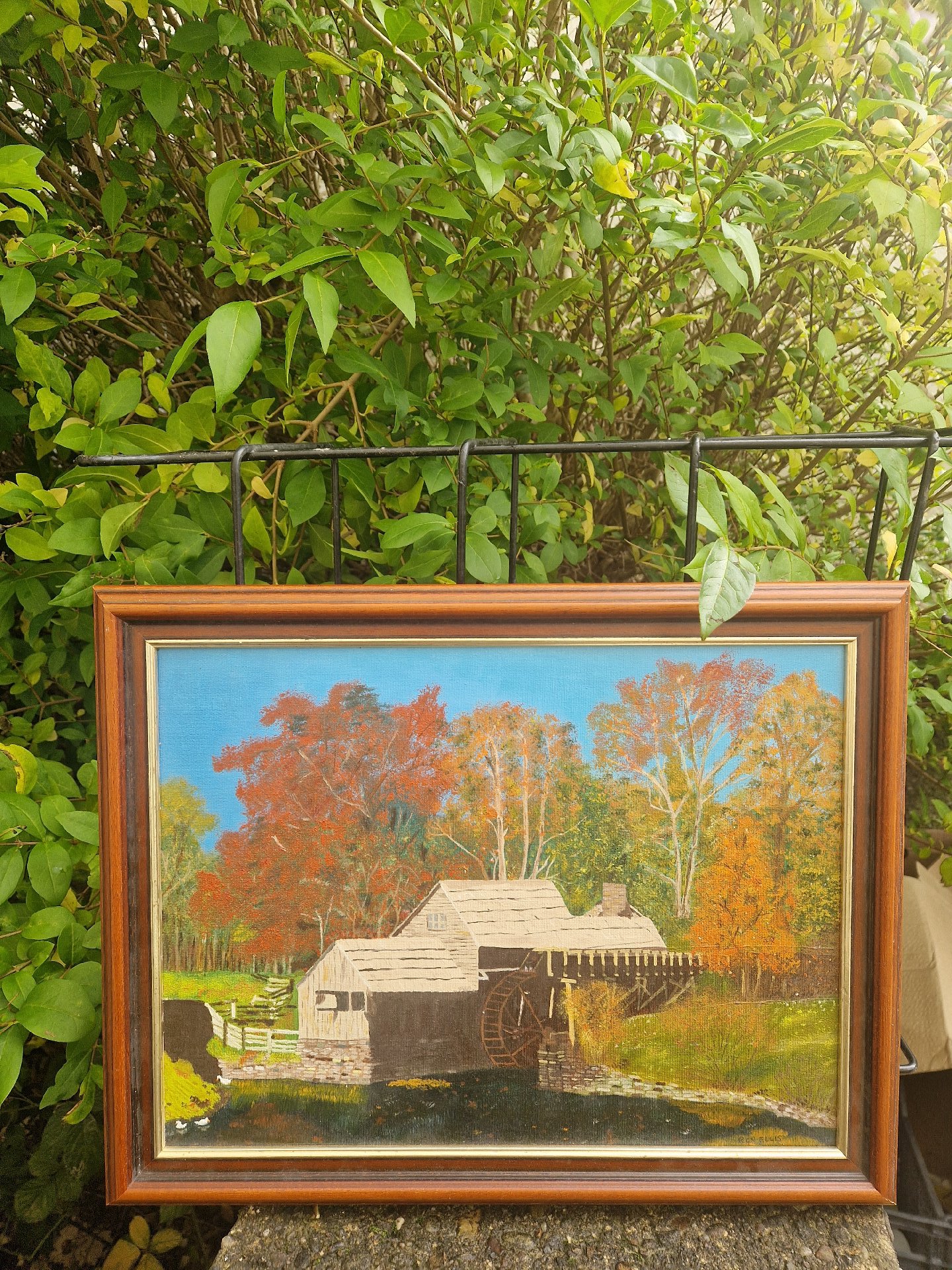 Oil painting on board depicting an autumn mill house landscape, Unbranded, One Size, Excellent condition — preloved on SilentSale®