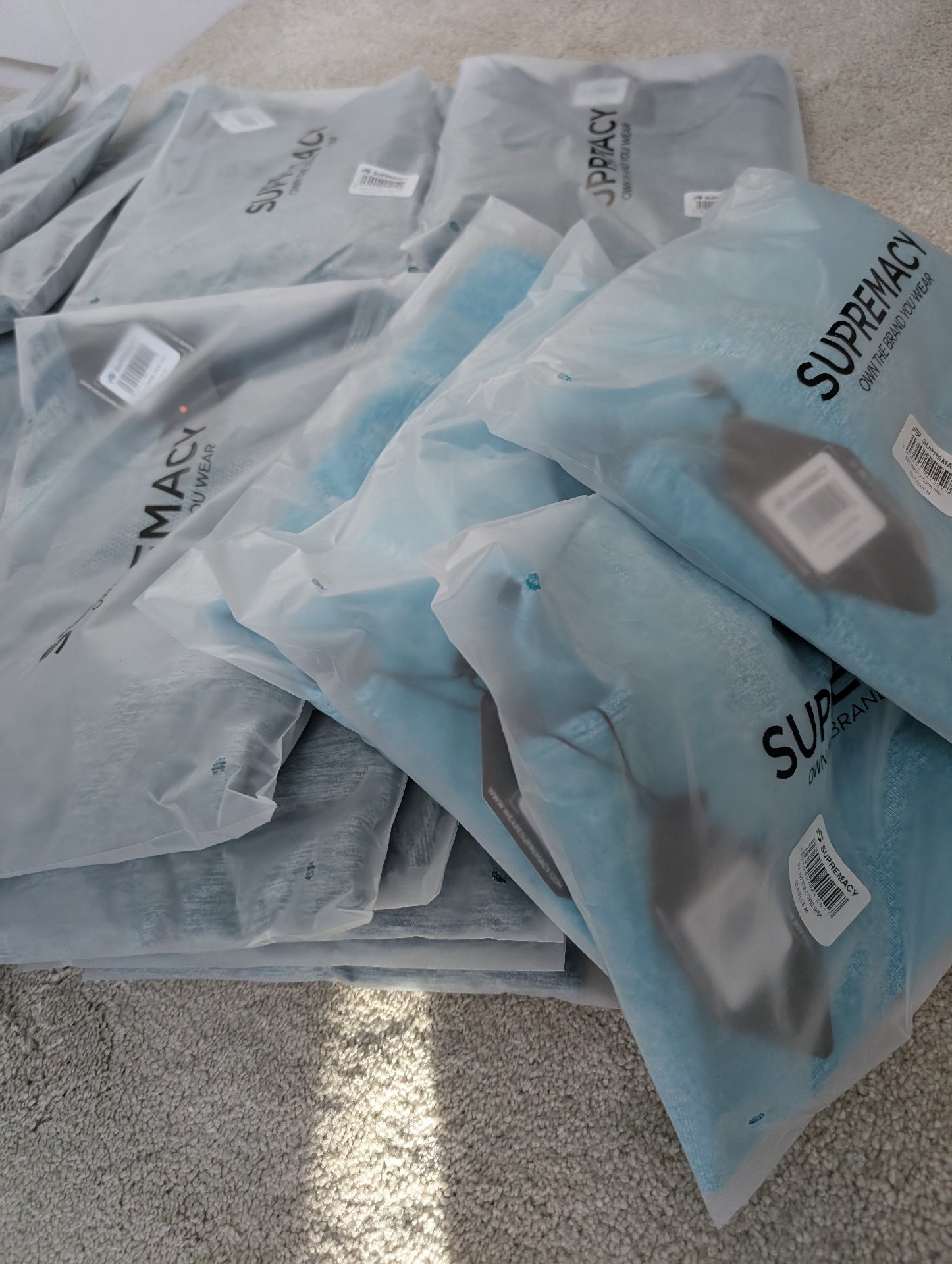 Supremacy Blue Sports Crop Tops and Long Sleeve Top Bundle, Supremacy, XXL, New condition — preloved on SilentSale®