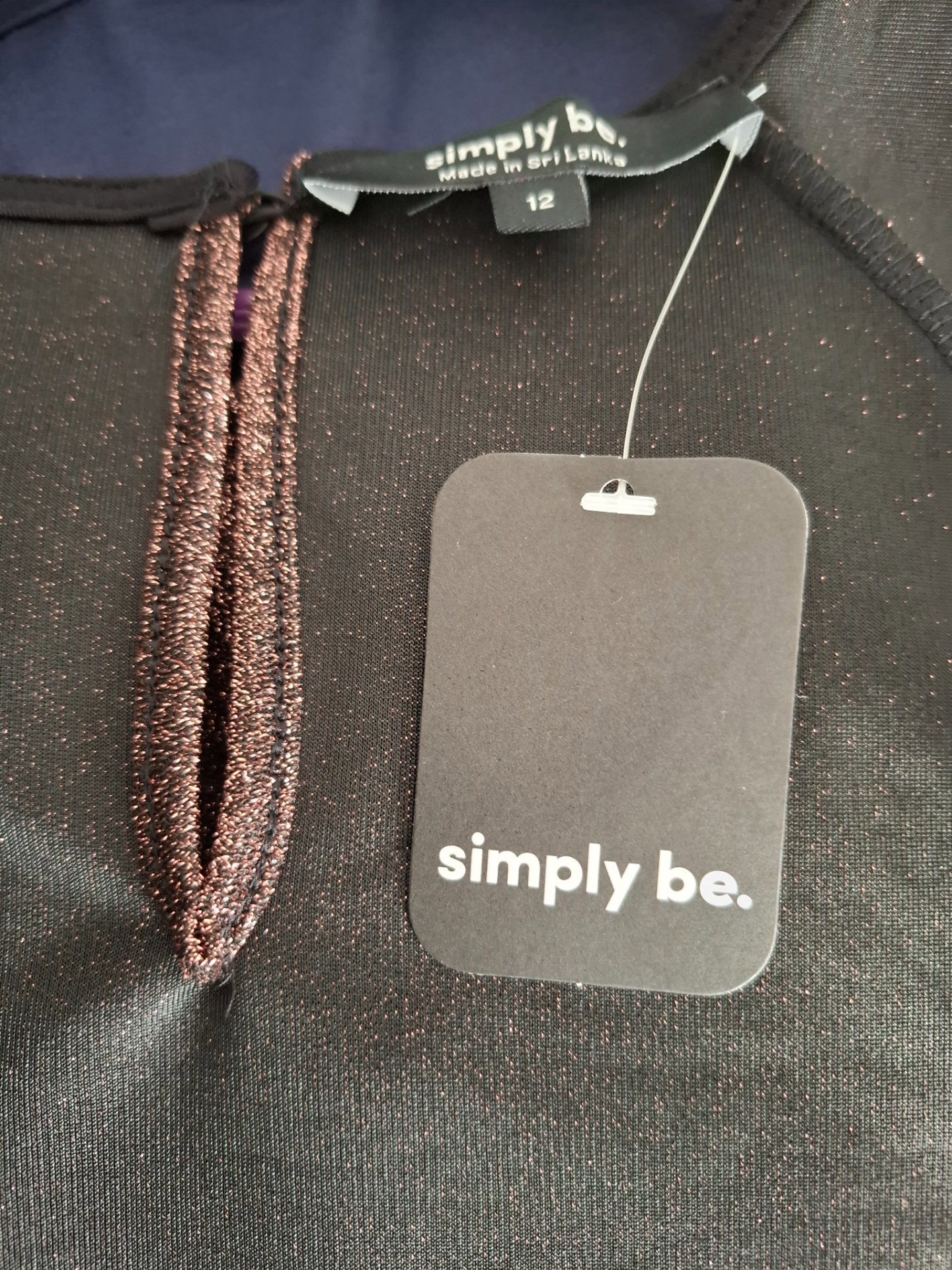 Rose Gold Glitter Knit Midi Dress OL617, Simply Be, 12, New condition — preloved on SilentSale®