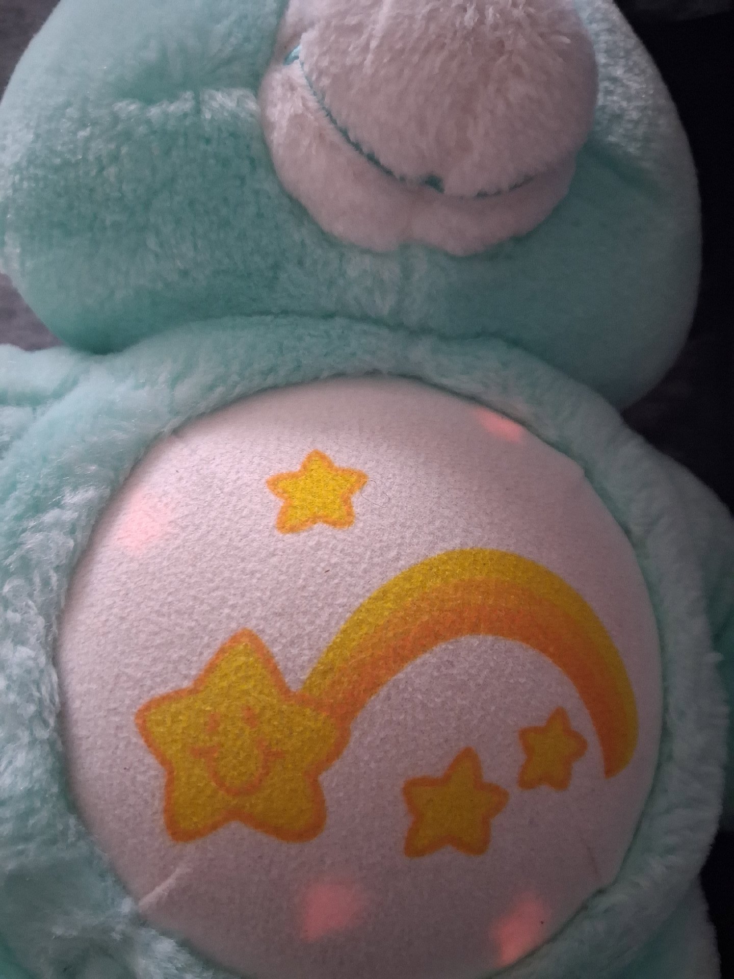 'WISH BEAR' Care Bears Plush Soft Toy Green Bear with Rainbow Heart, Care Bears, One Size, Good condition — preloved on SilentSale®