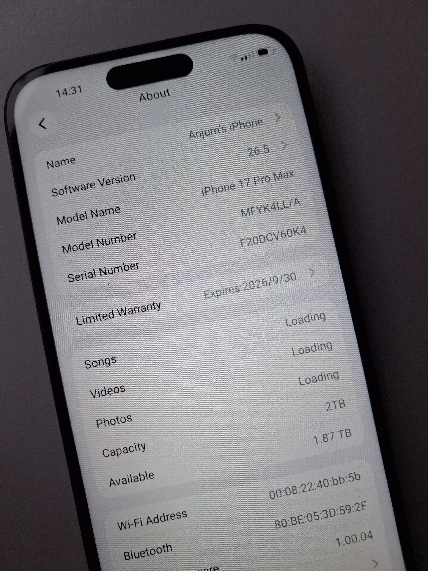 Apple I Phone 17 Pro Max 2TB Unlocked, Apple, 2TB, Excellent condition — preloved on SilentSale®