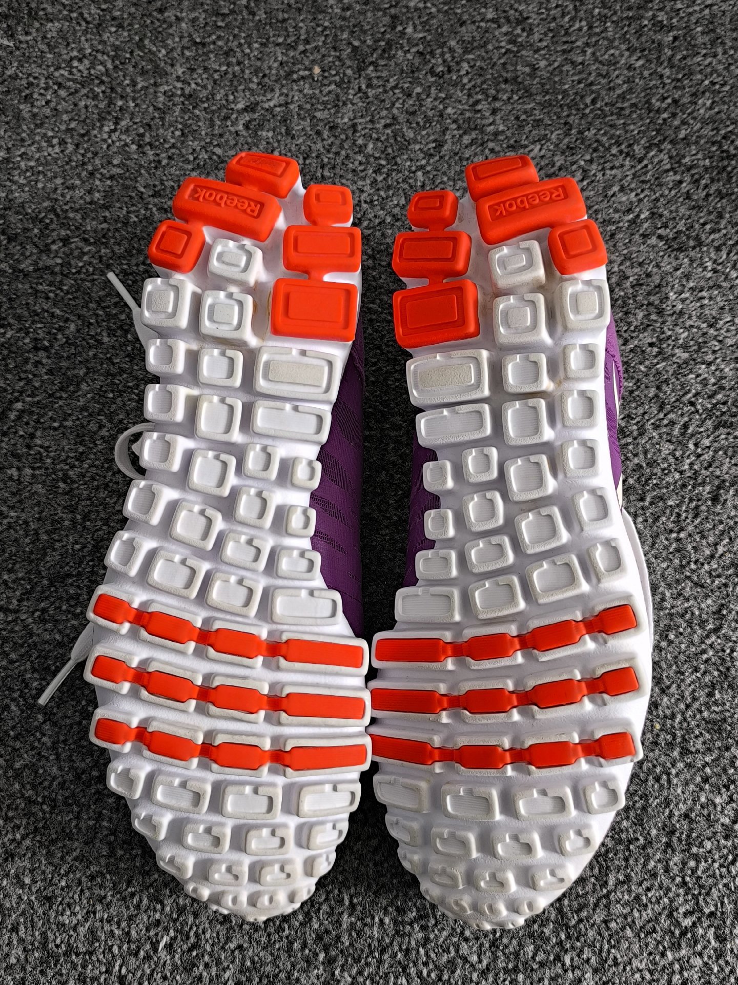 Reebok RealFlex Purple Orange Women's Running Shoes, Reebok, 5.5, Excellent condition — preloved on SilentSale®