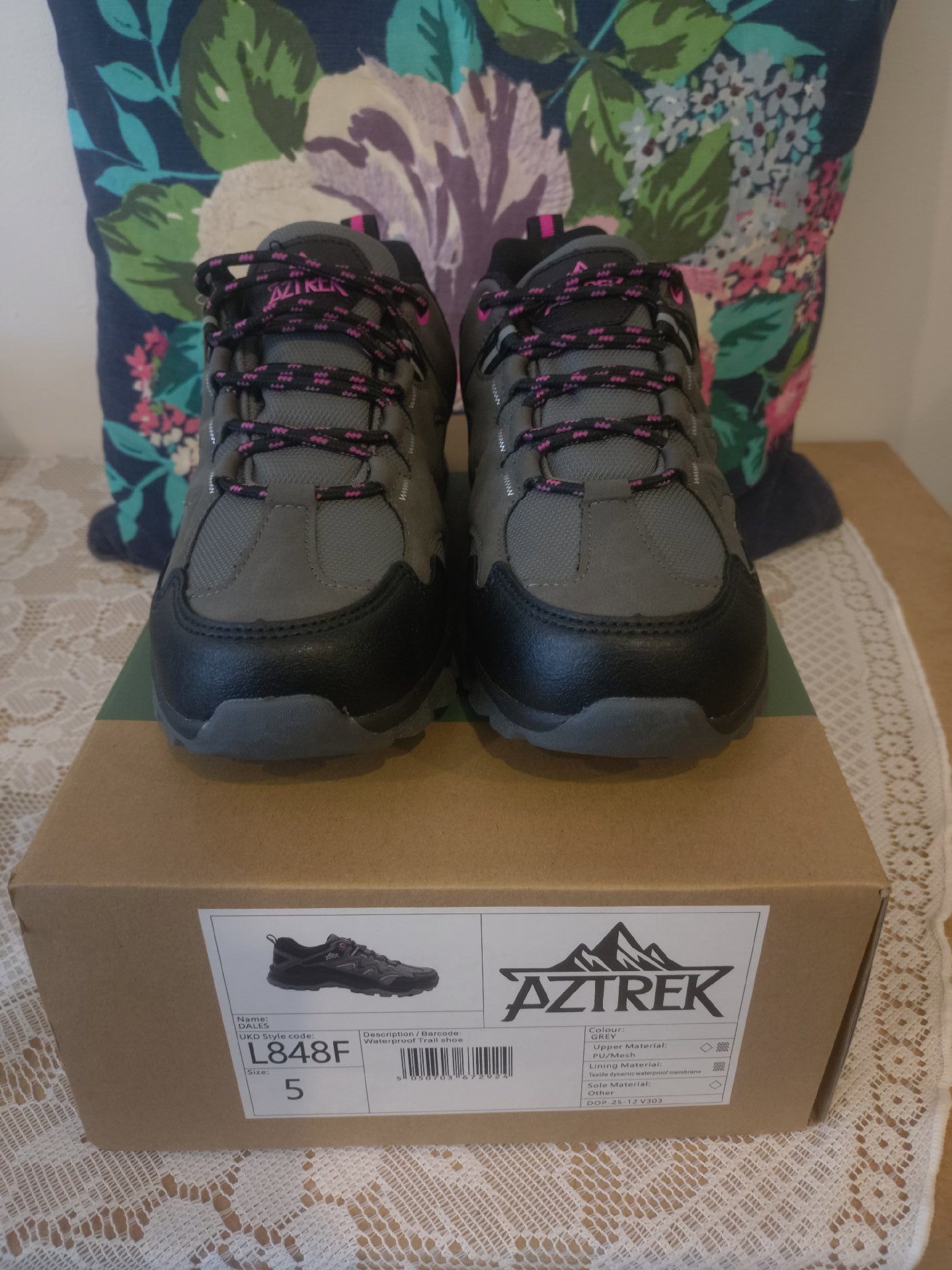 Aztrek Waterproof Hiking Trail Shoes Grey and Black – UK 5, Aztrek, 5, New condition — preloved on SilentSale®