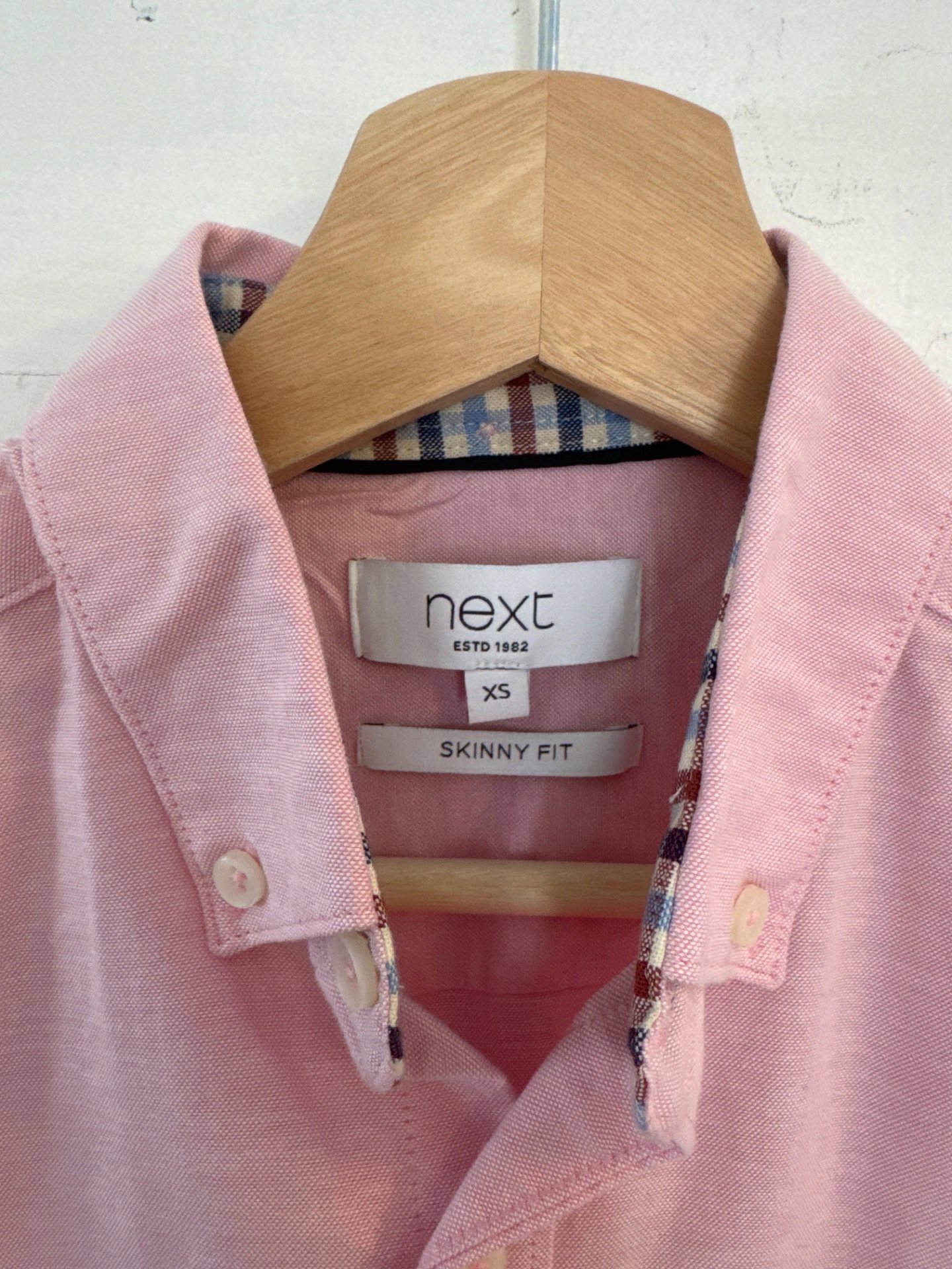 Pink Short Sleeve Button-Down Shirt – Size M, Next, XS, Excellent condition — preloved on SilentSale®