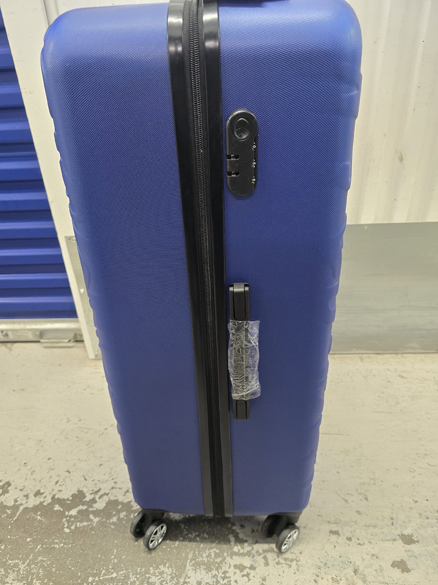 32 inches XL Blue Hard Shell Suitcase with Alphabet Pattern, lancsports, Extra Large, New condition — preloved on SilentSale®