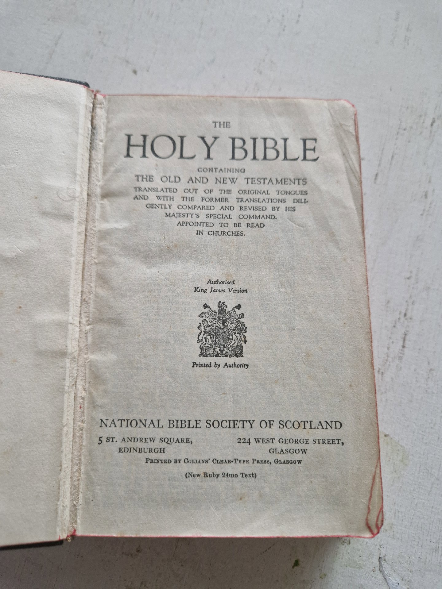 Black leather-bound Holy Bible,, Vintage, One Size, Excellent condition — preloved on SilentSale®