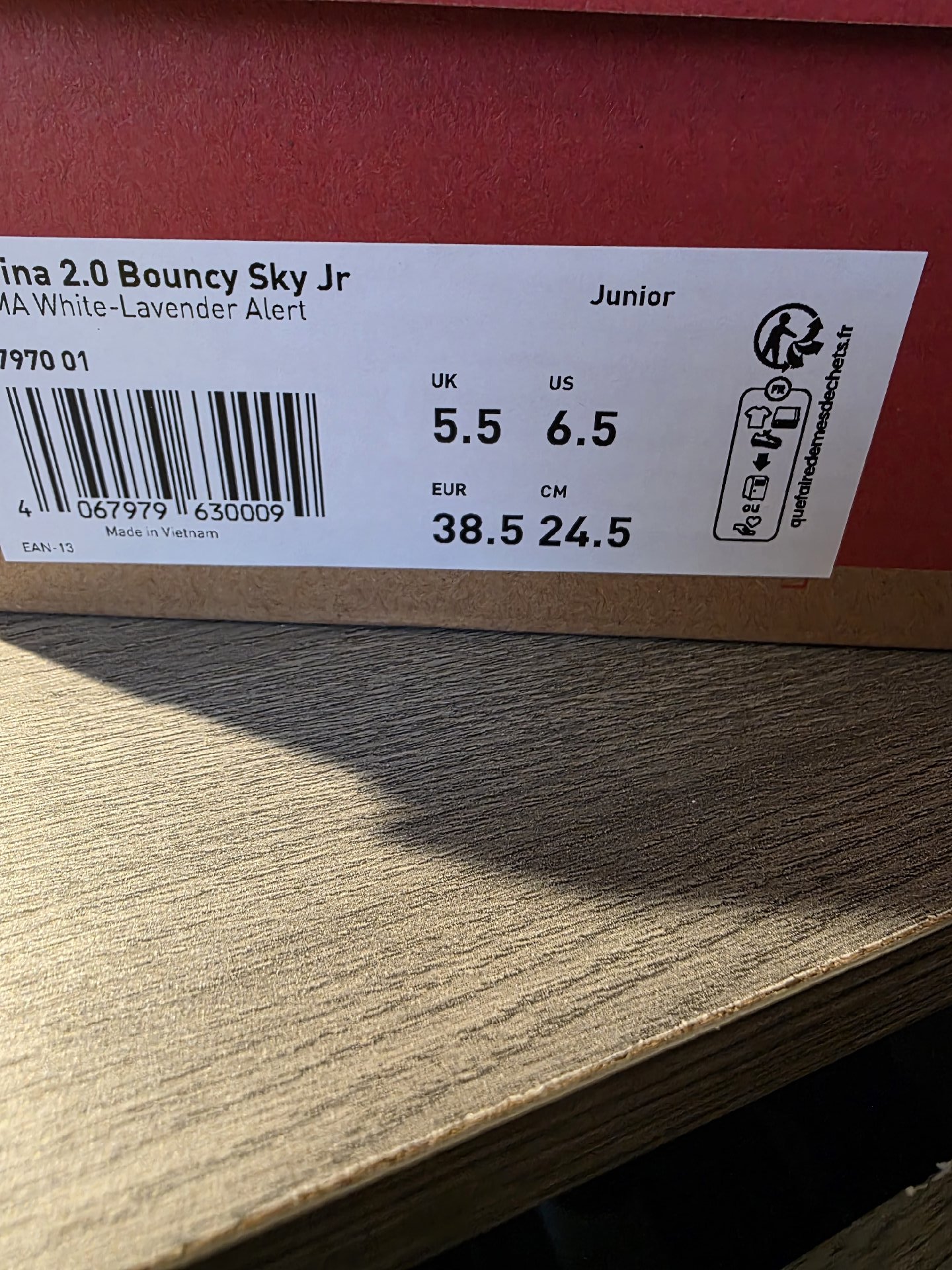 Puma Carina 2.0 Bouncy Sky Jr White Lavender Junior Trainers – UK 5.5, Puma, 5.5, New condition — preloved on SilentSale®