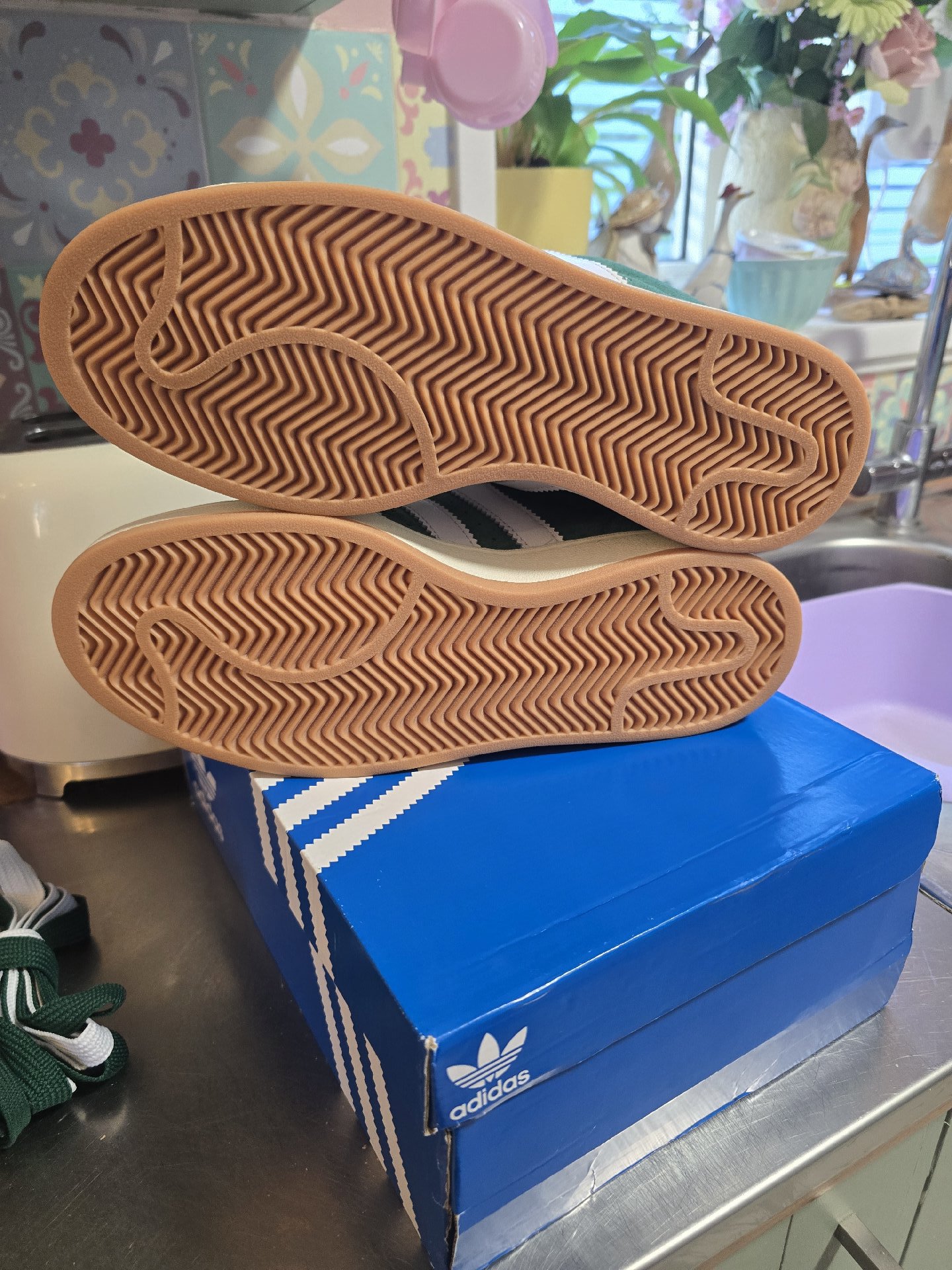 New Adidas Campus Green Suede Trainers – UK 8.5, Adidas, 8.5, New condition — preloved on SilentSale®