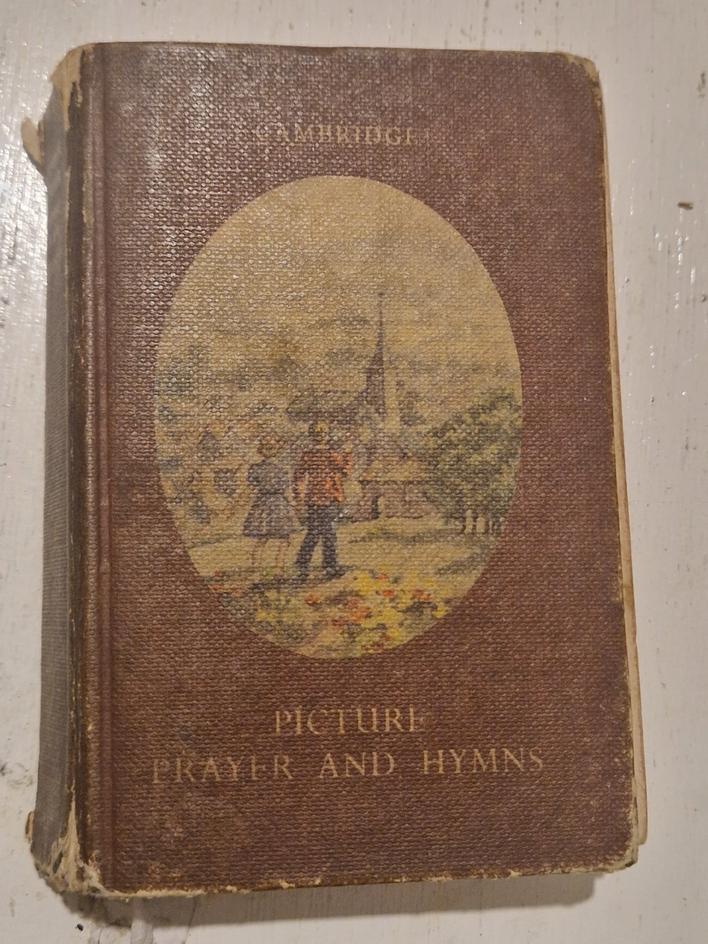 Vintage illustrated book titled 'Picture Prayer and Hymns' published by Cambridge University Press, Cambridge University Press, One Size, Excellent condition — preloved on SilentSale®