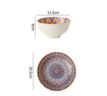 Specific Style Ceramic Tableware Set with Decorative Bowls and Plate 6 piece , Specific Style, One Size, New condition — preloved on SilentSale®