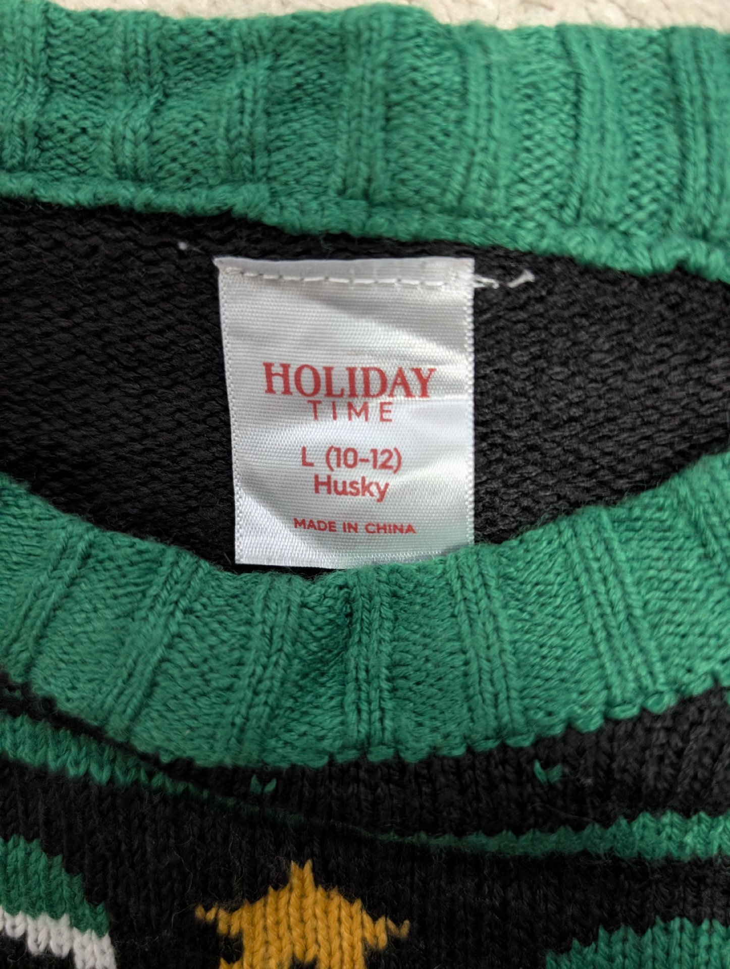Holiday Time Kids Christmas Game On Jumper L (10-12) Husky, Holiday Time, L (10-12) Husky, Good condition — preloved on SilentSale®