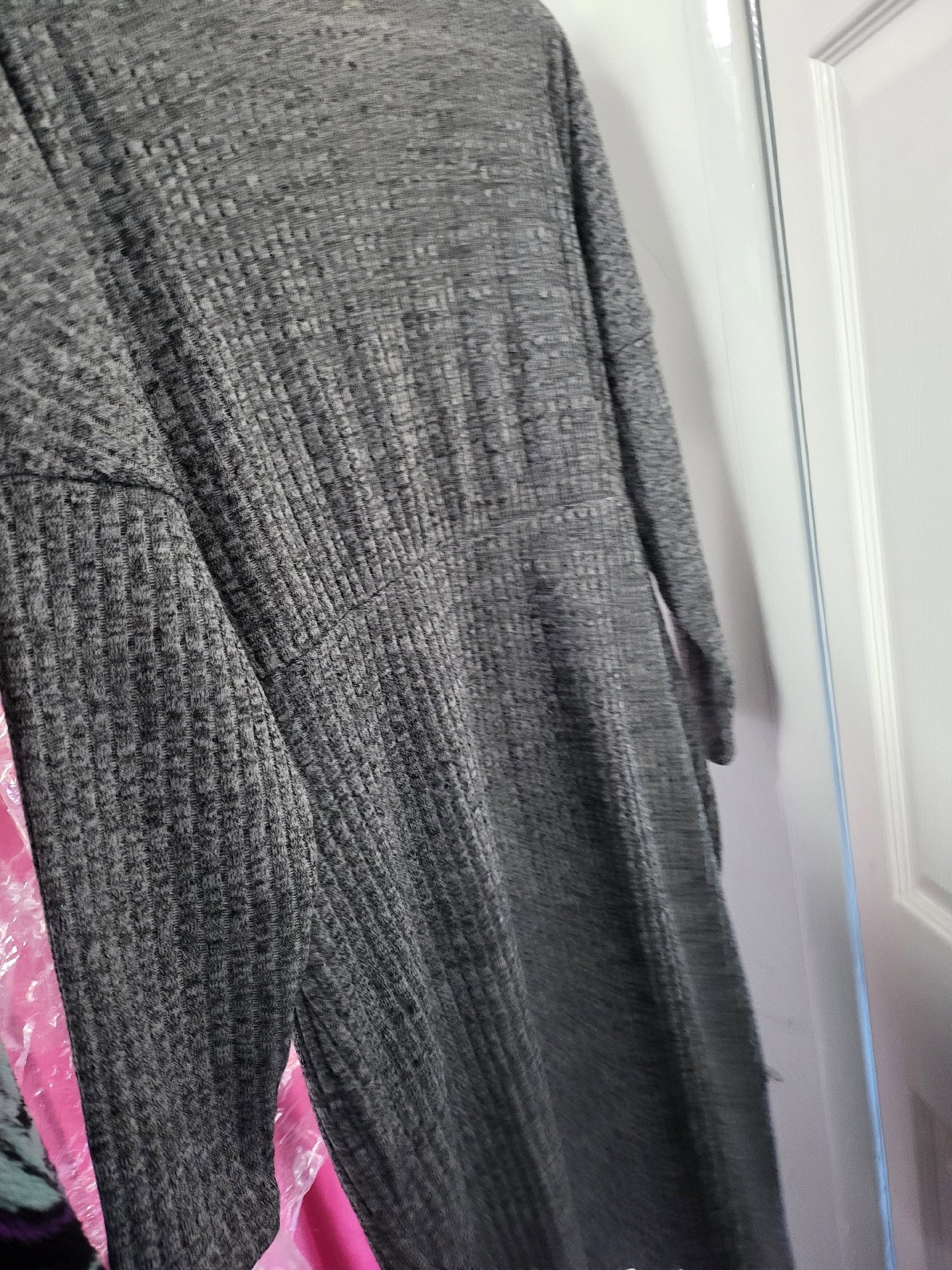 Grey Ribbed Knit Midi Dress with Tie Waist, PrettyLittleThing, 16, Excellent condition — preloved on SilentSale®