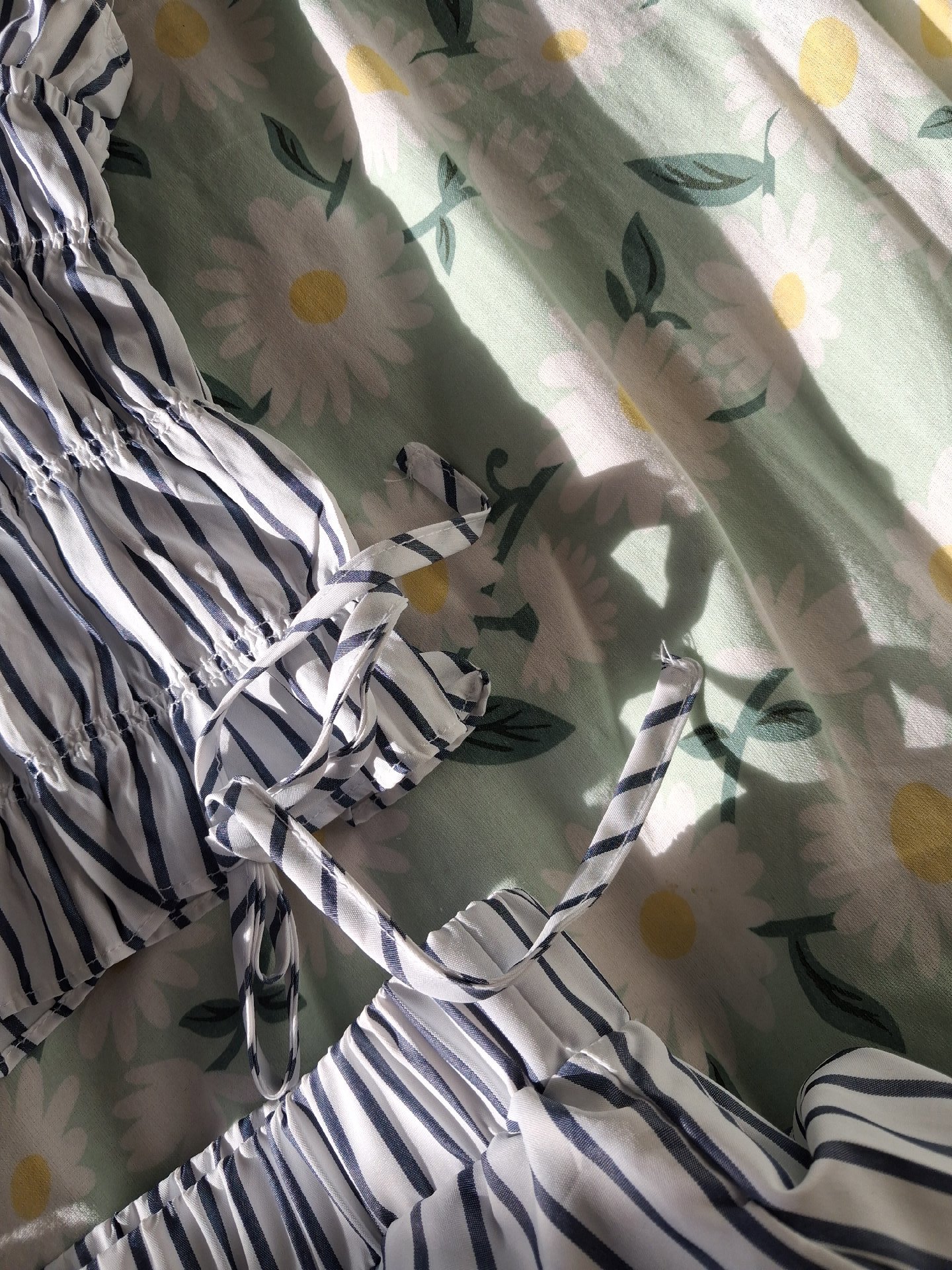 Striped Two-Piece Crop Top and Shorts Set, shien, XXXL, Excellent condition — preloved on SilentSale®