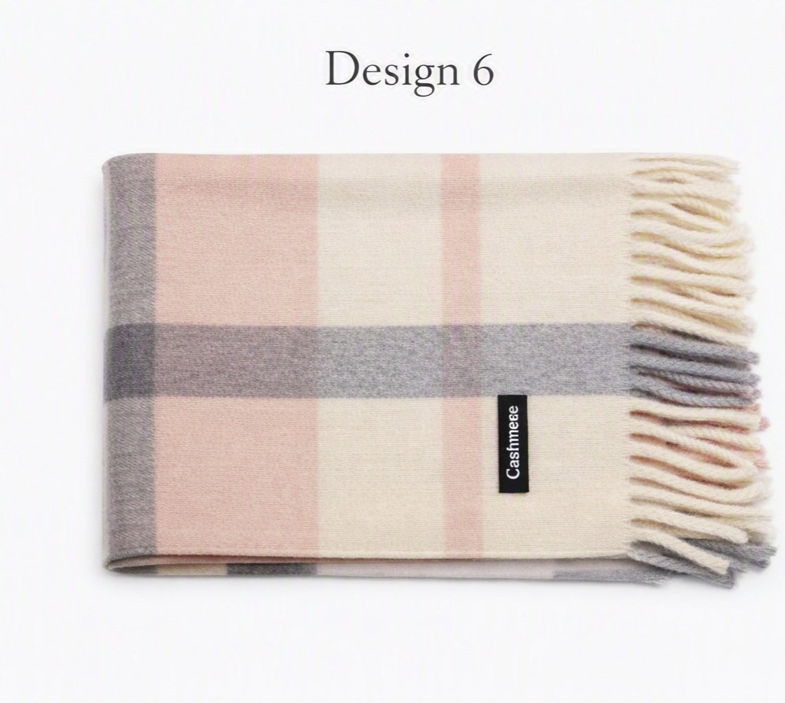 Cashmere Patterned Scarf with Fringe Edges, Unbranded, One Size, New condition — preloved on SilentSale®