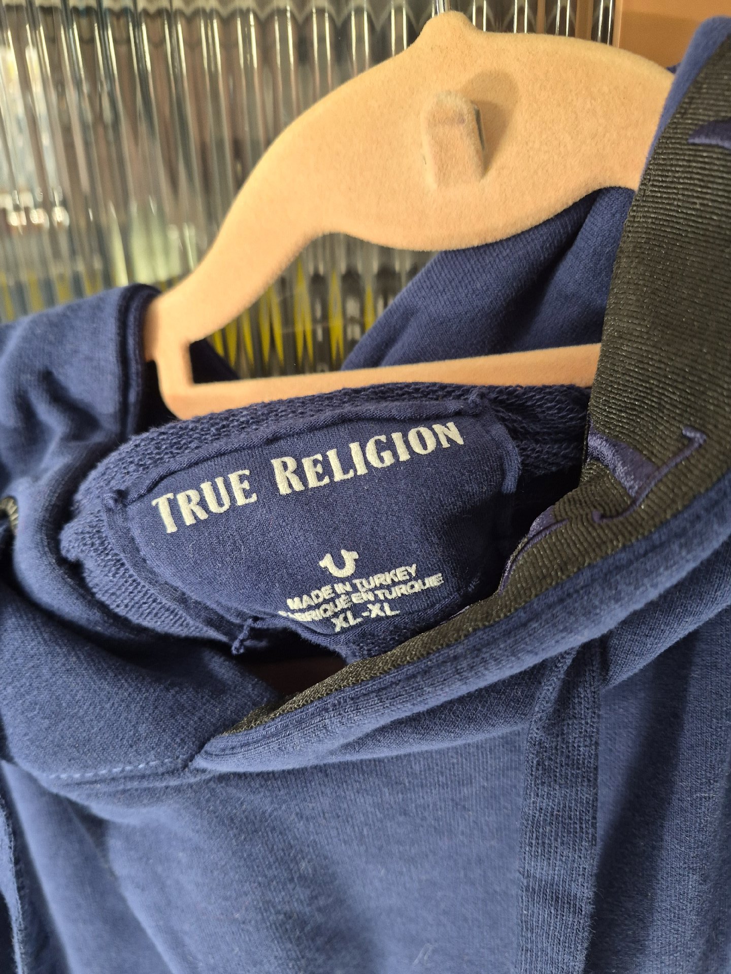 True Religion Navy Hoodie Sweatshirt, True Religion, XL, New condition — preloved on SilentSale®