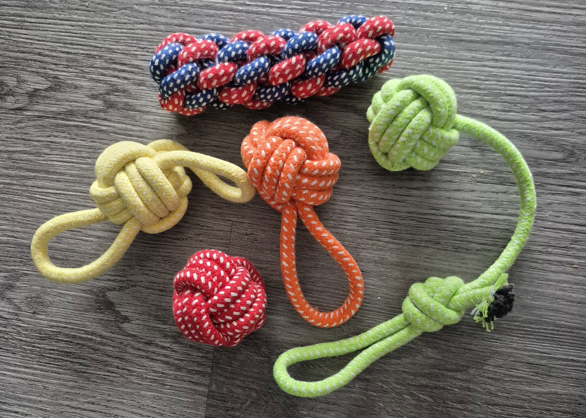 Set of 5 Colourful Rope Dog Chew Toys, Unbranded, One Size, New condition — preloved on SilentSale®