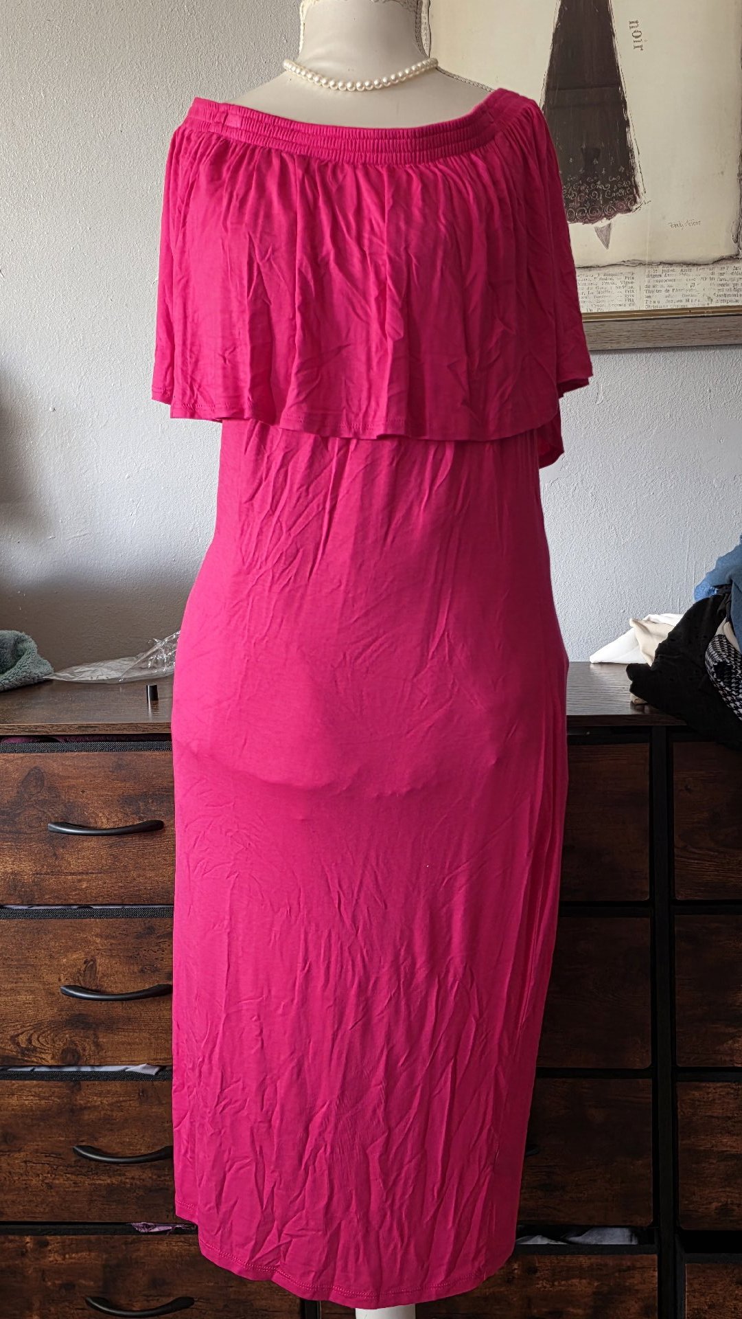 Very Pink Off Shoulder Midi Dress – UK 18, Very, 18, New condition — preloved on SilentSale®