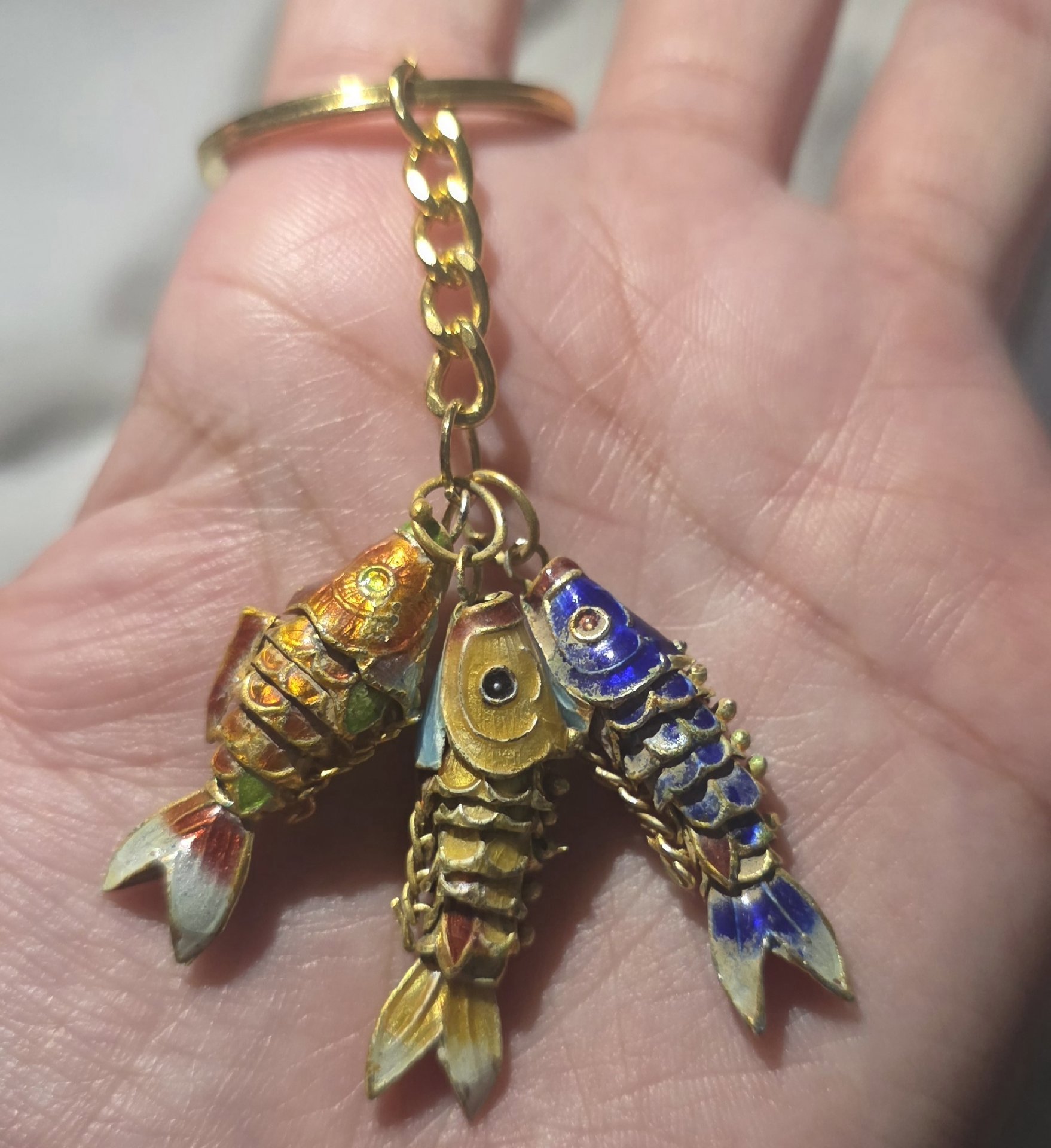 Cloisonné Enamel Koi / Goldfish Keychain , Unbranded, One Size, New condition — preloved on SilentSale®