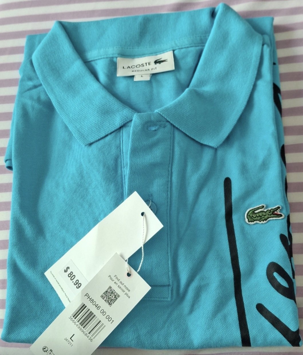 Lacoste Blue Regular Fit Polo Shirt – Size L, Lacoste, L, New condition — preloved on SilentSale®