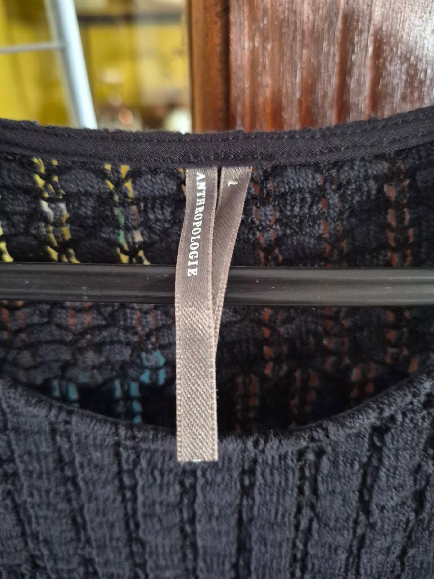 Anthropologie Black Textured Long Sleeve Dress – Size L, Anthropologie, L, New condition — preloved on SilentSale®