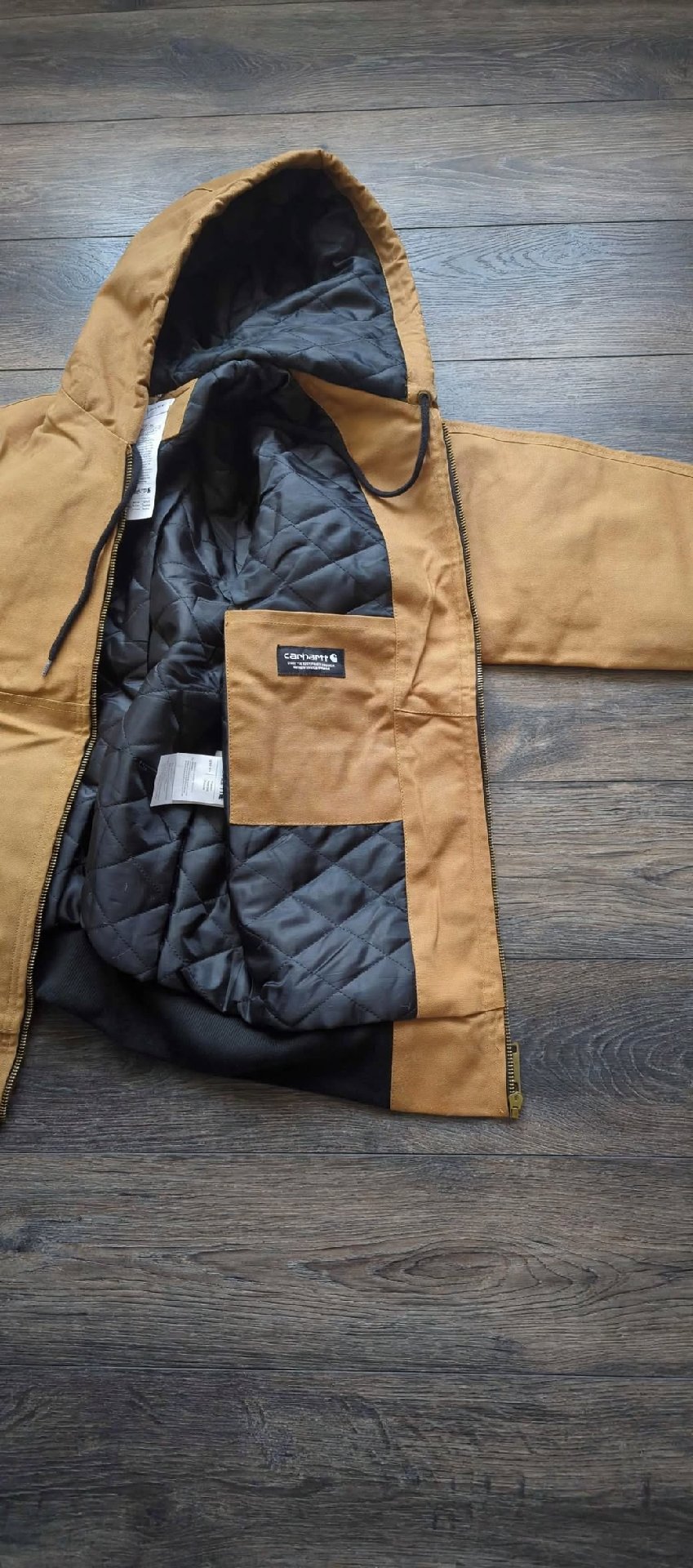 Carhartt Brown Hooded Work Jacket, Carhartt, s, Like New condition — preloved on SilentSale®