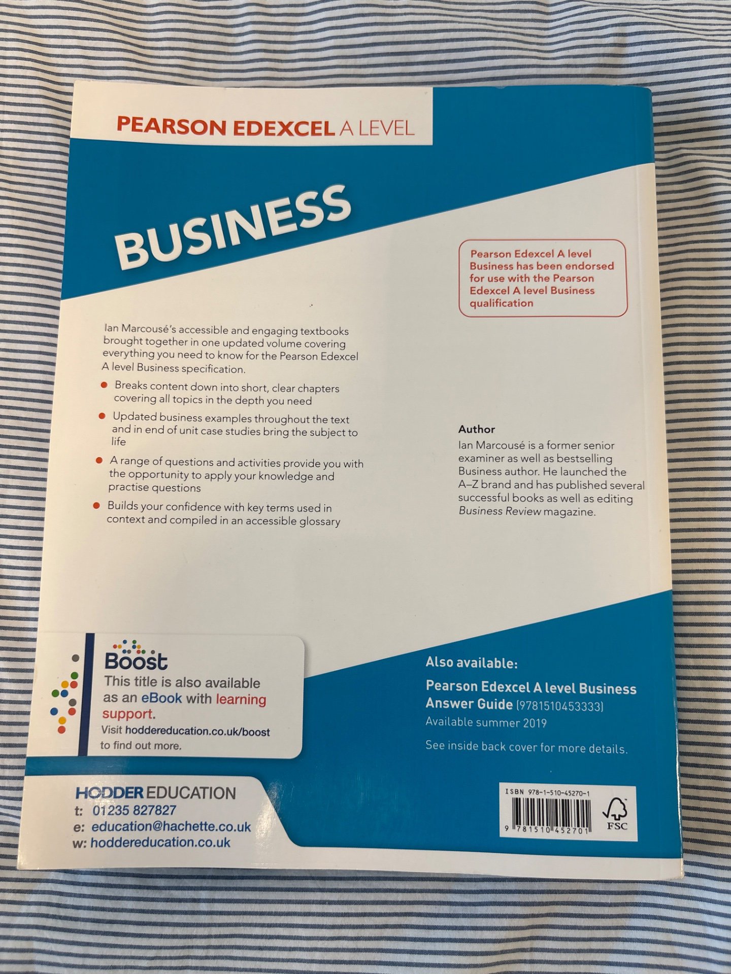 A Level Edexcel Business Studies Textbook, Pearson, One Size, Like New condition — preloved on SilentSale®