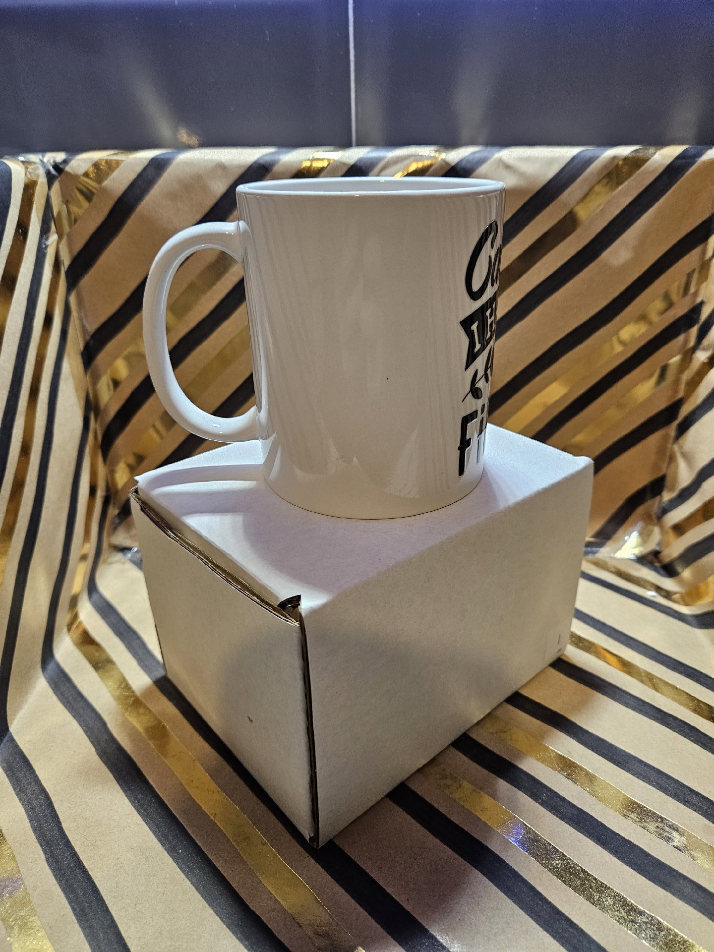 Ceramic Mug with 'Caution I Have No Filter' Print, Unbranded, One Size, New condition — preloved on SilentSale®