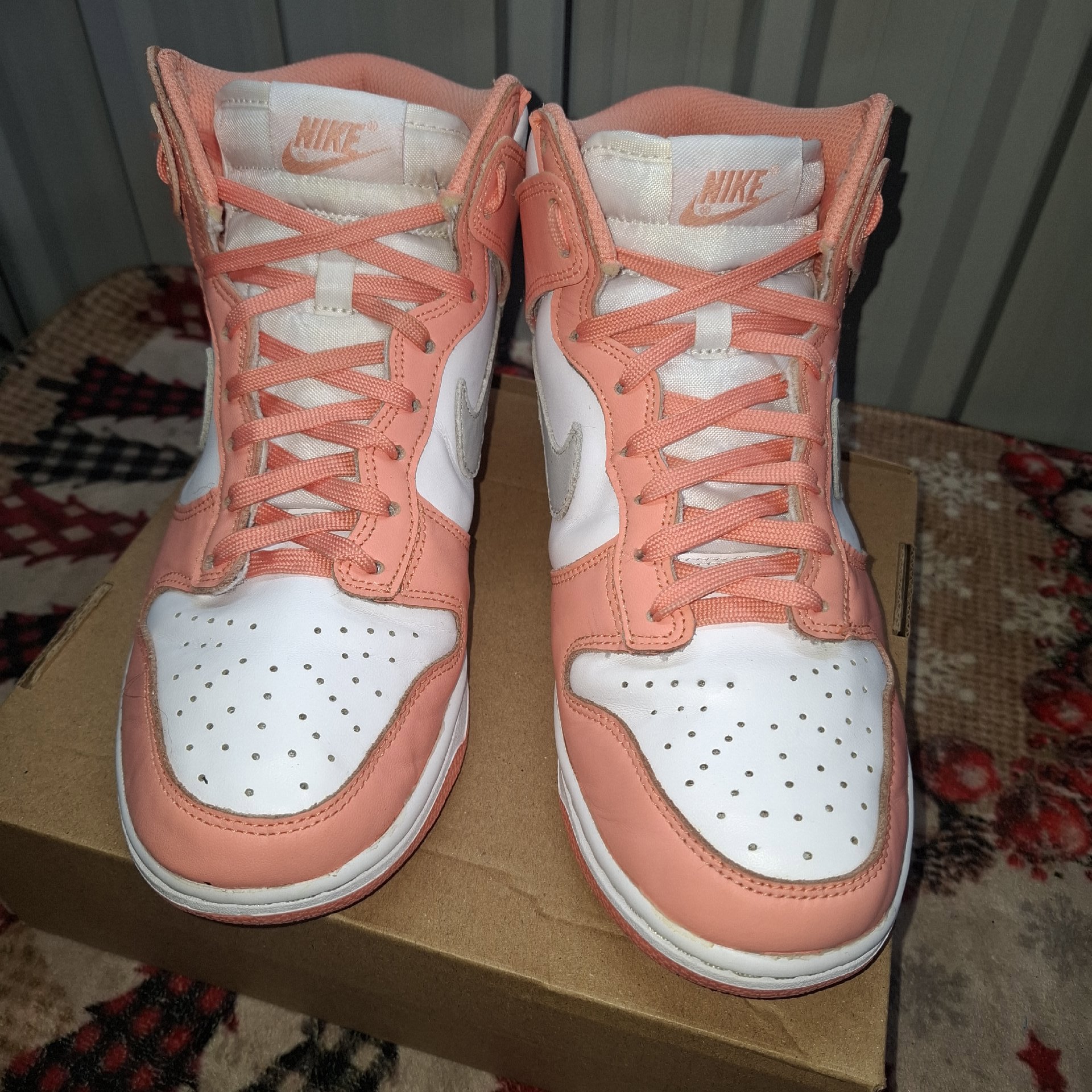 Nike Dunk High Pink White Trainers UK 5.5, Nike, 5.5, Excellent condition — preloved on SilentSale®