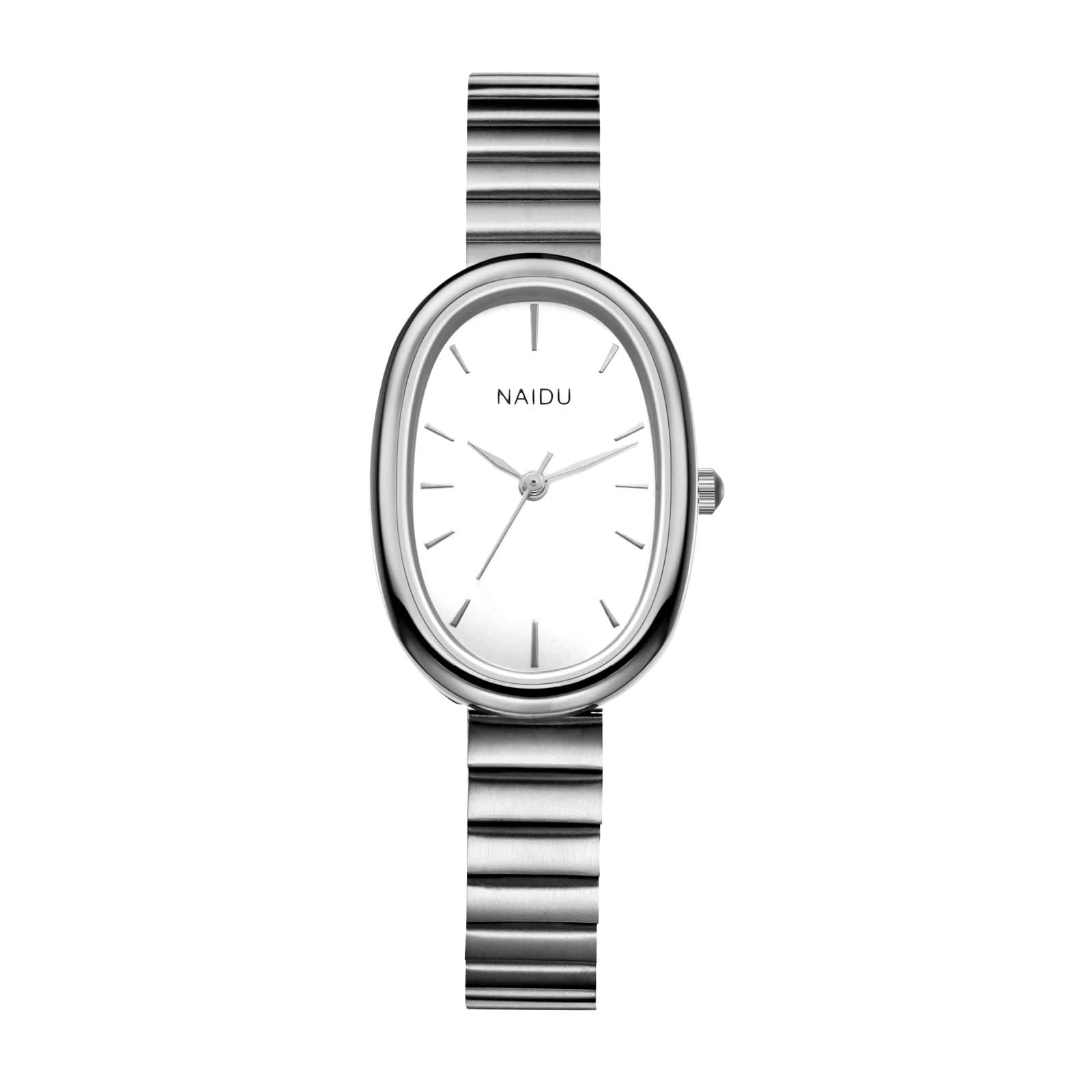 Jewelrywe women oval quartz watch - petit ladies silver analog wristwatch, Ladies, One Size, New condition — preloved on SilentSale®