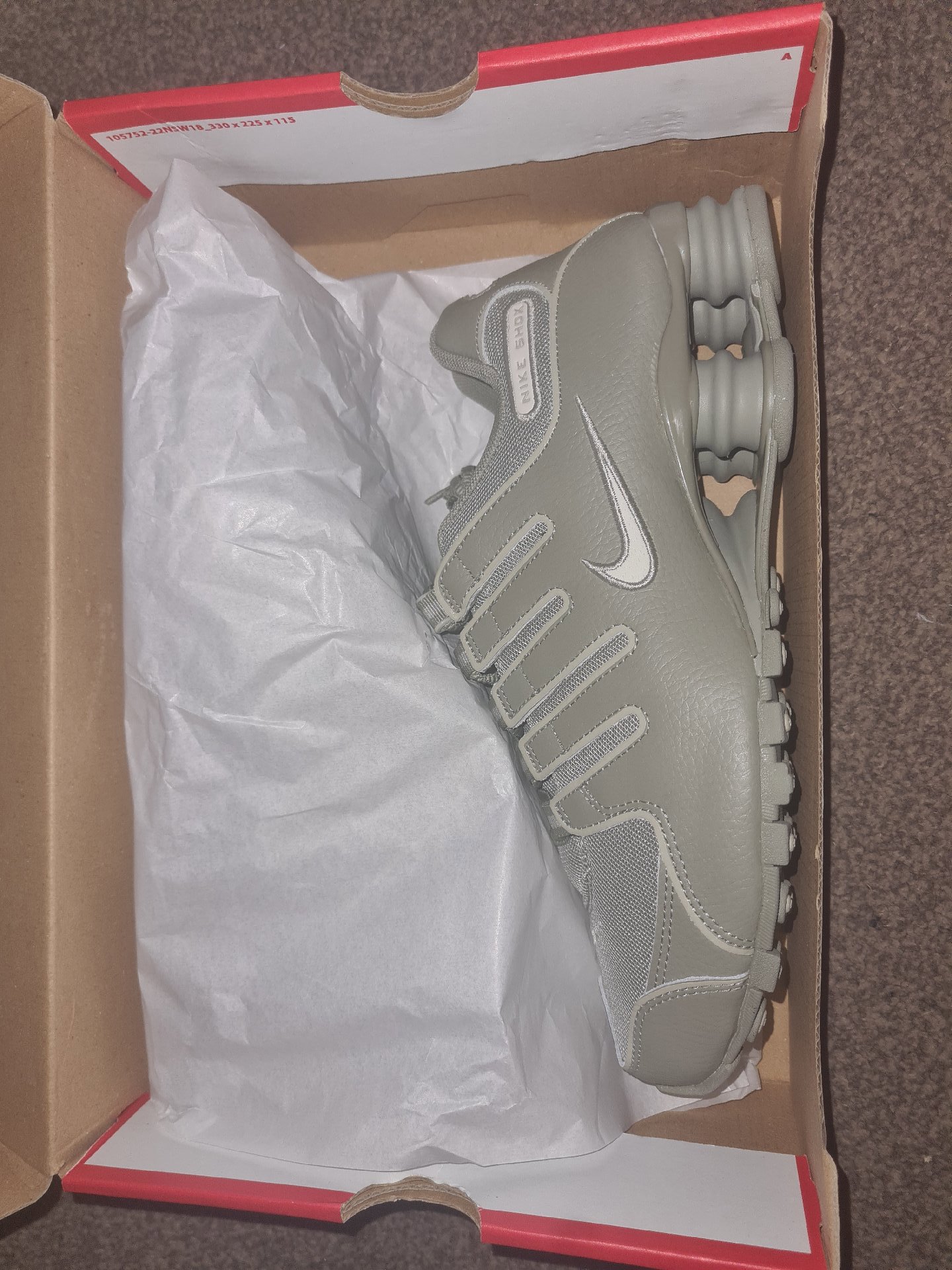 Nike Shox Grey Trainers UK 7.5, Nike, 7.5, Excellent condition — preloved on SilentSale®