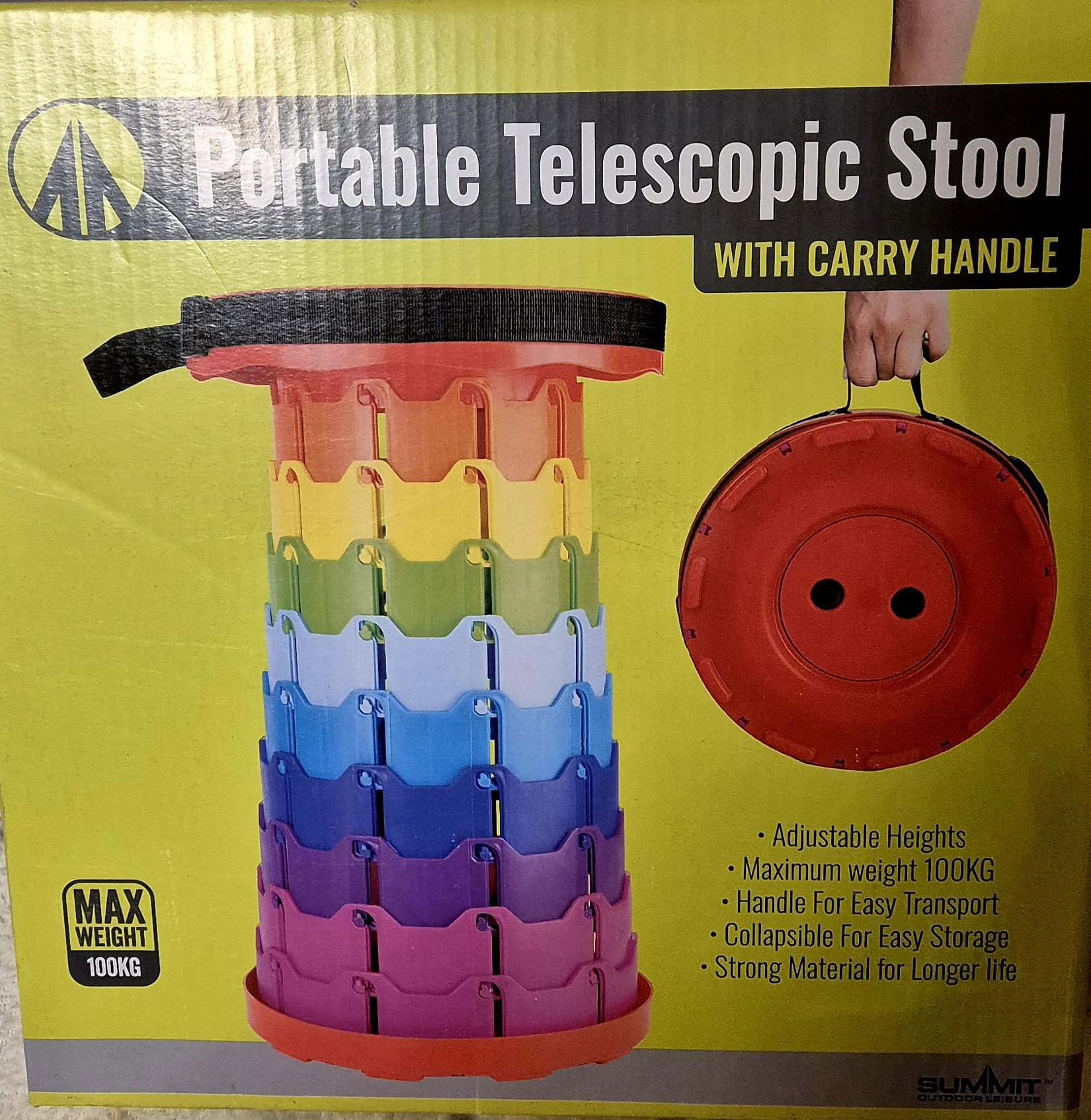 Summit Portable Telescopic Stool with Carry Handle, Summit, One Size, New condition — preloved on SilentSale®