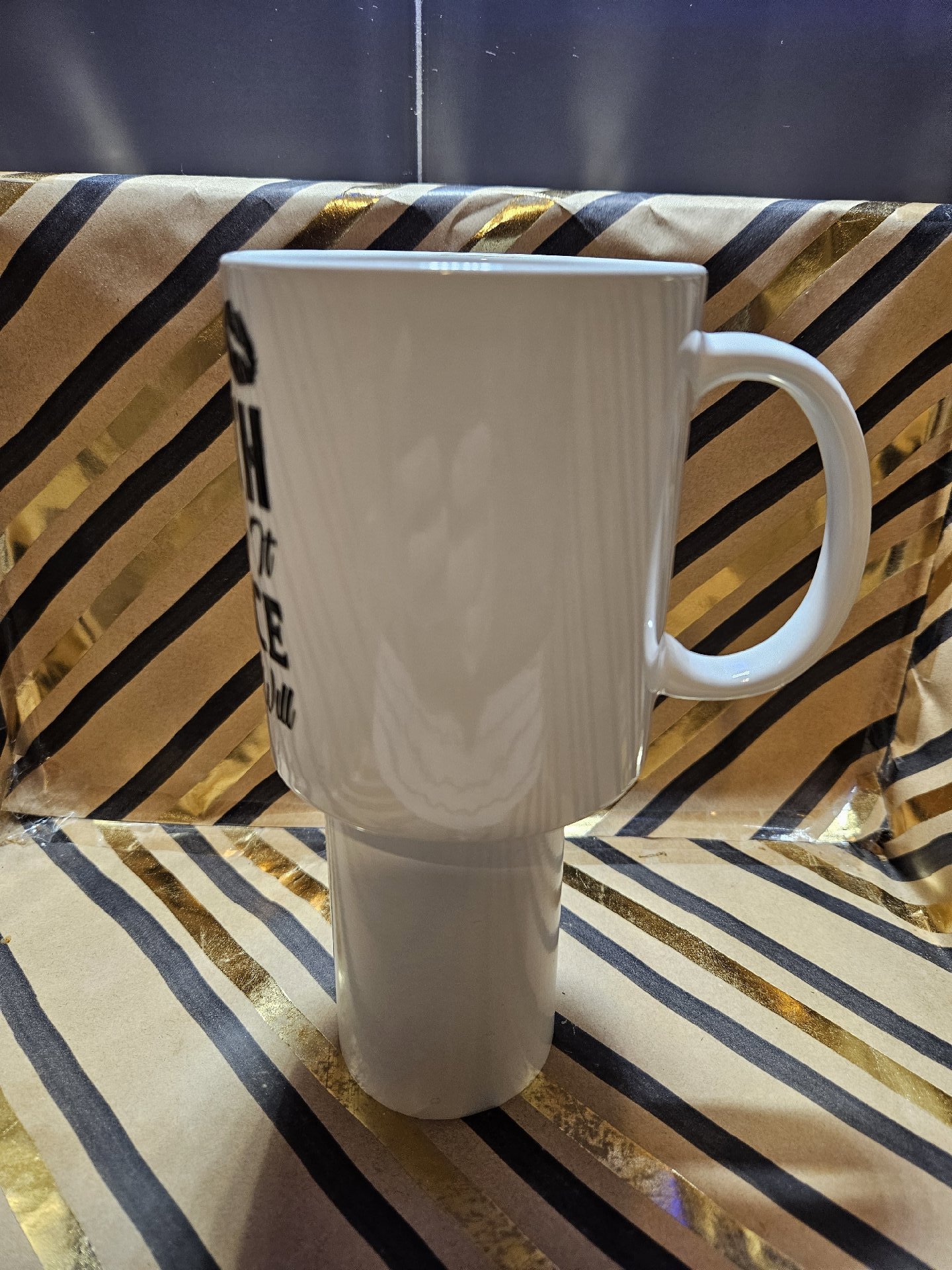 White Ceramic Mug with Humorous Quote, Unbranded, One Size, New condition — preloved on SilentSale®