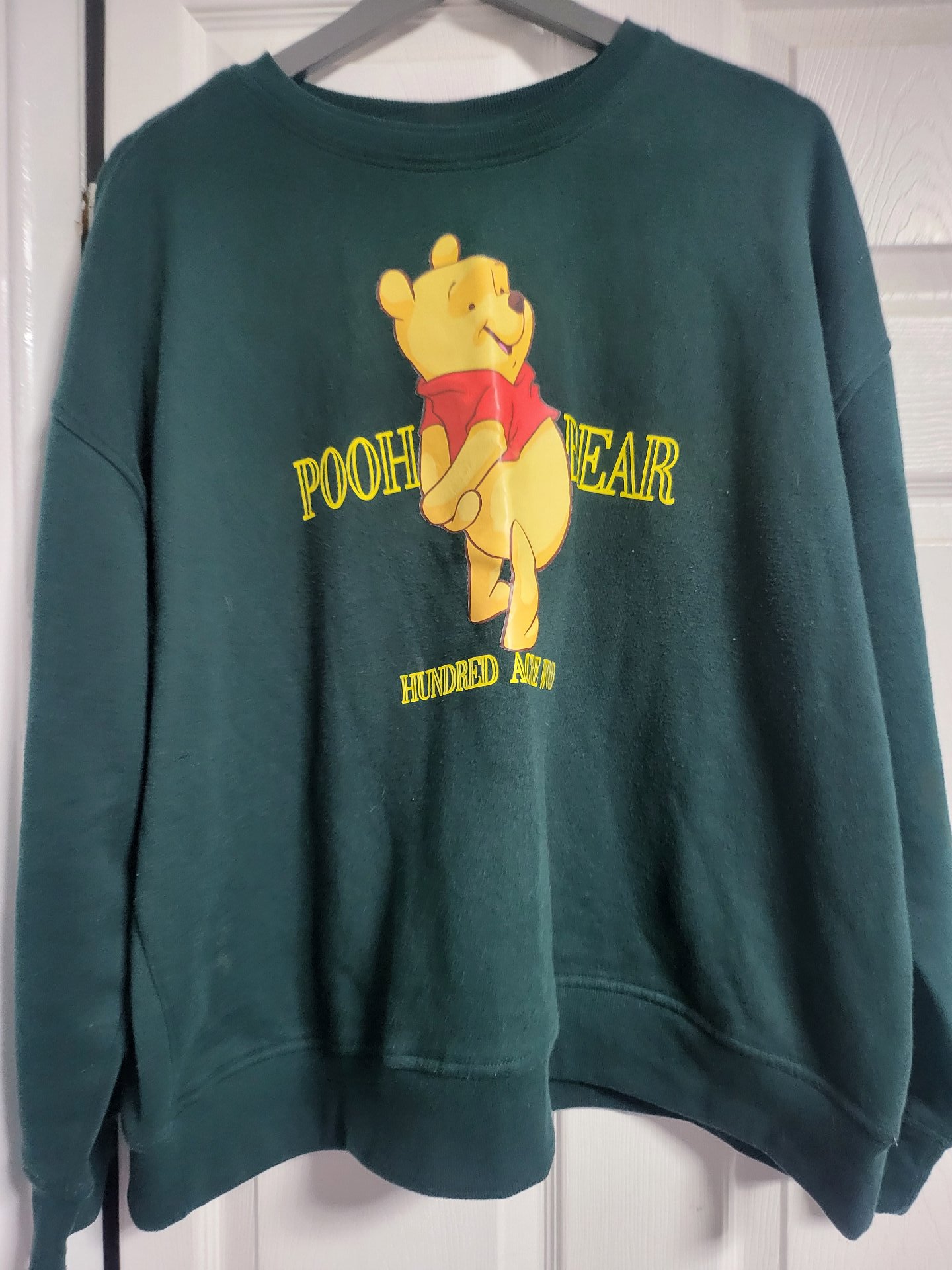 Green Winnie The Pooh Bear Graphic Sweatshirt, Disney, XL, Excellent condition — preloved on SilentSale®