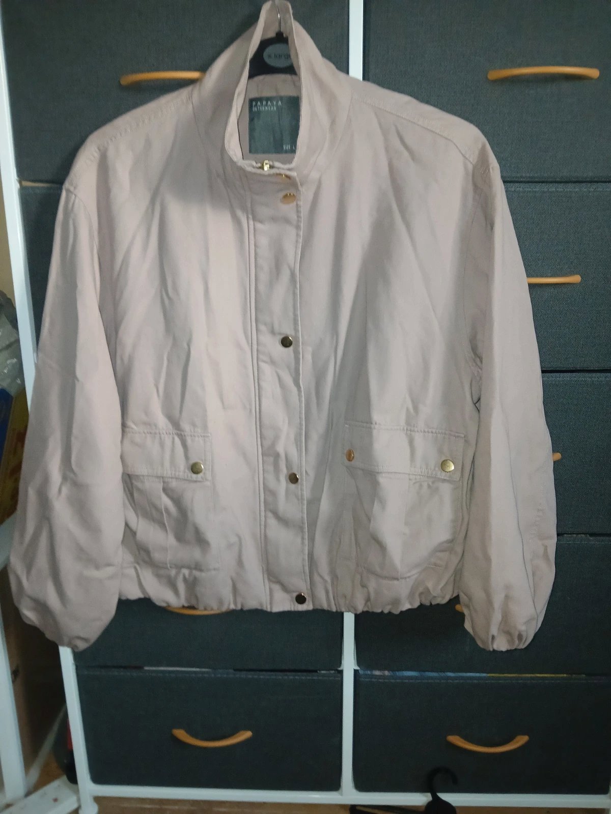 Funnel neck jacket, Papaya, L, Excellent condition — preloved on SilentSale®