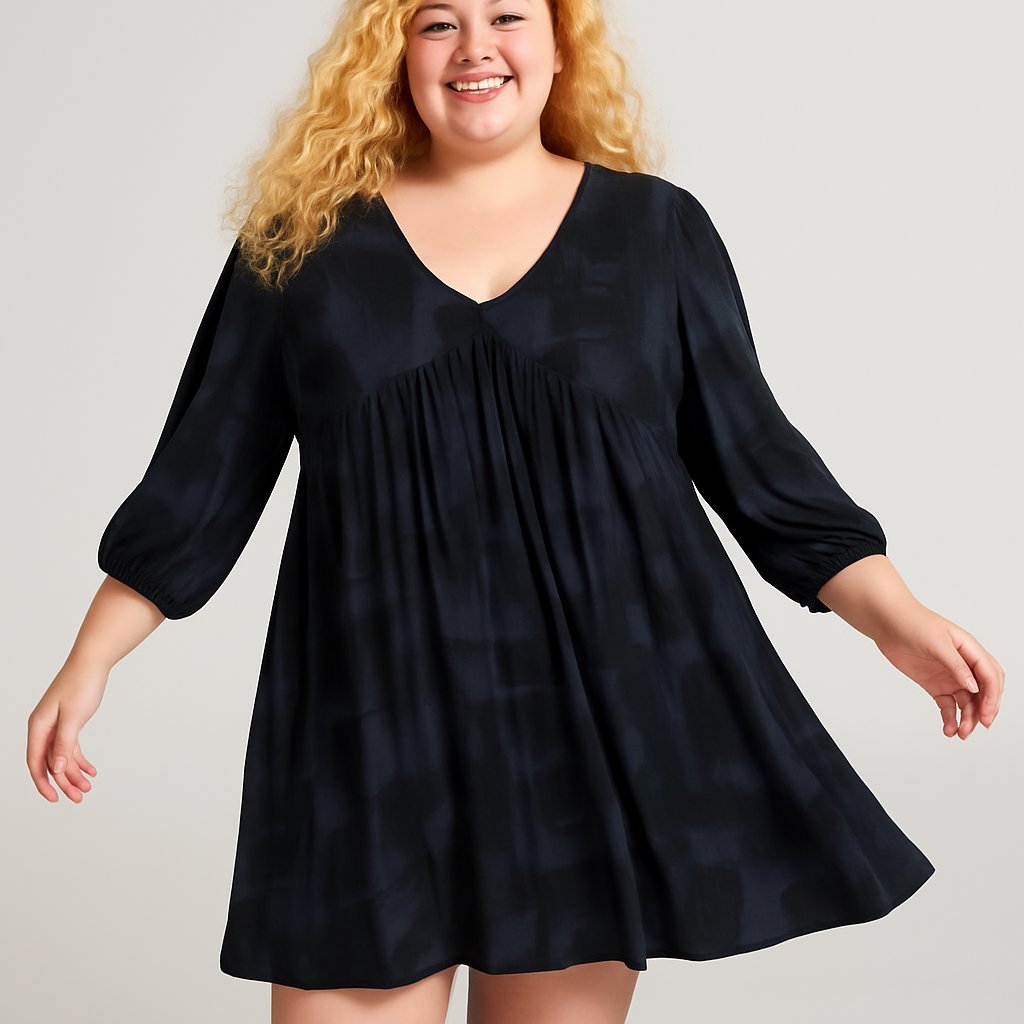 Simply Be Blue V-Neck Supersoft Dress – Size 18, Simply Be, 18, New condition — preloved on SilentSale®