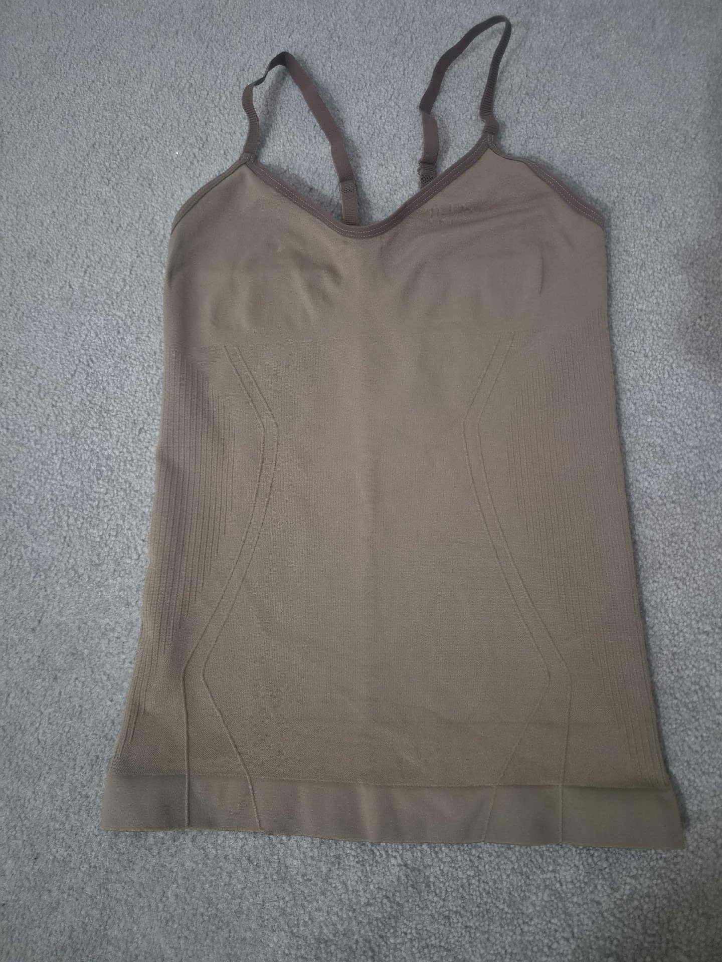 Brown Seamless Stretch Camisole Vest Top – Size S, Unbranded, S, Excellent condition — preloved on SilentSale®