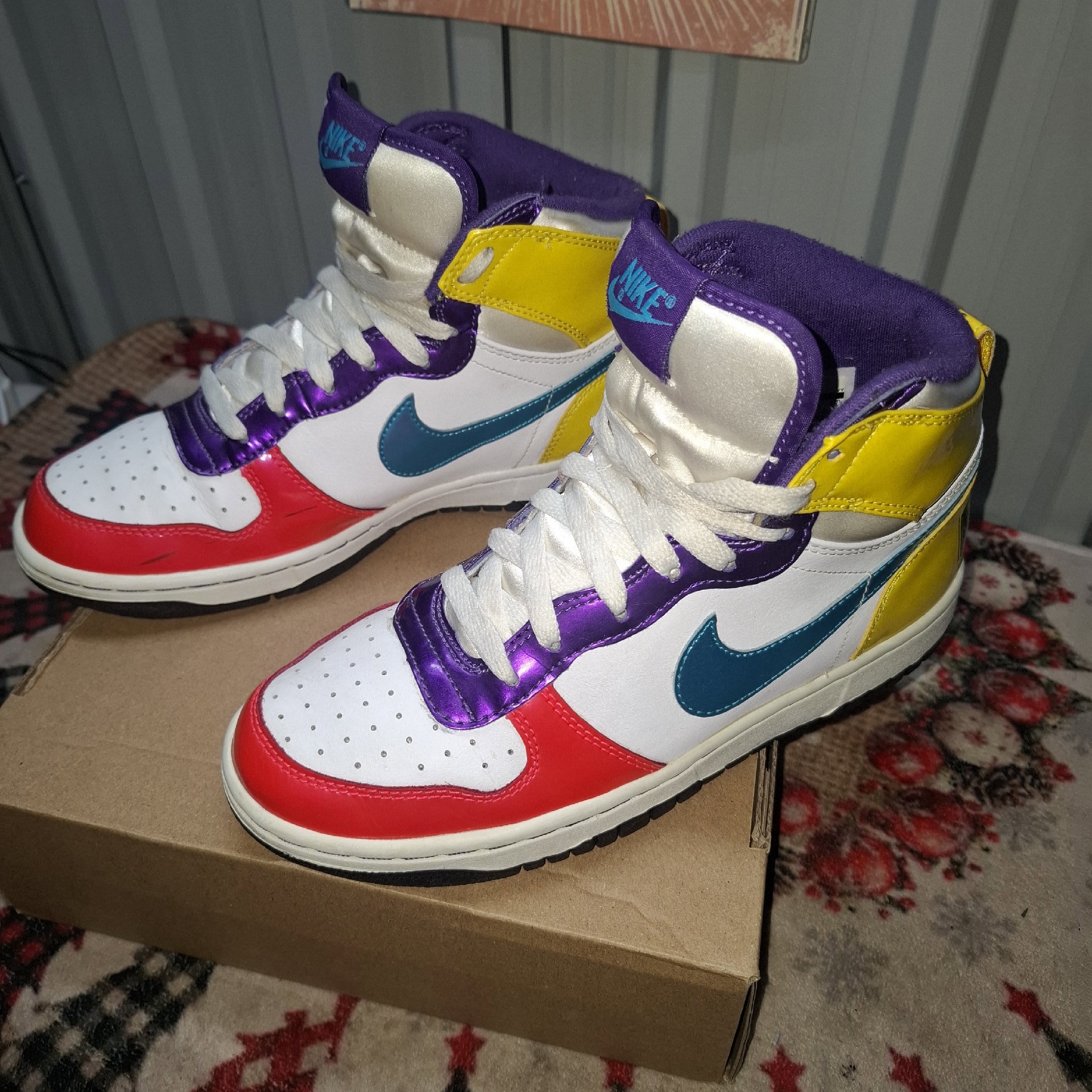Nike Multicolour High Top Trainers – 6Y, Nike, 6Y, Good condition — preloved on SilentSale®