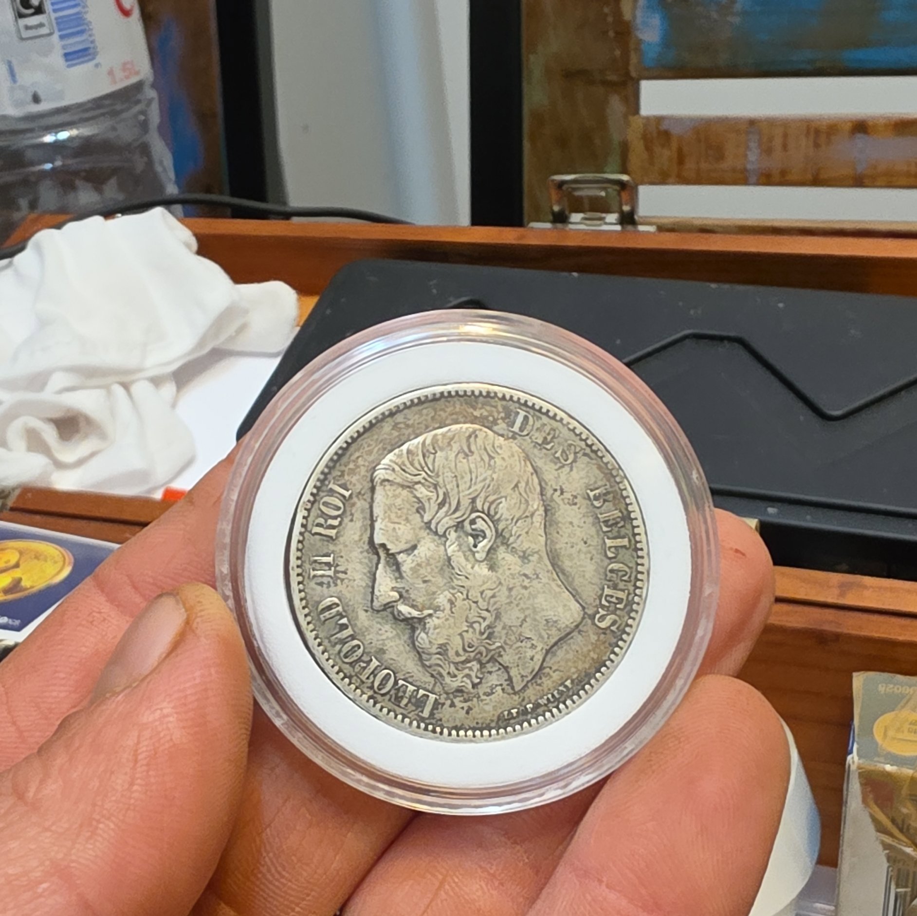 Belgium 5 Francs 1873 Leopold II Silver Coin In Very Fine/low EX Condition, Unbranded, Paperback, Excellent condition — preloved on SilentSale®