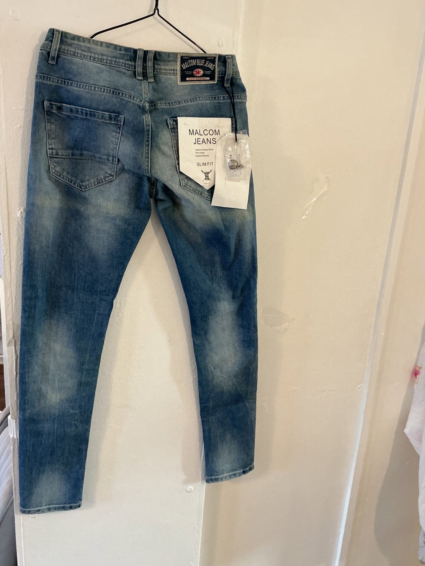 Malcom 1957 Light Blue Skinny Jeans Size S, Malcom 1957, S, New condition — preloved on SilentSale®