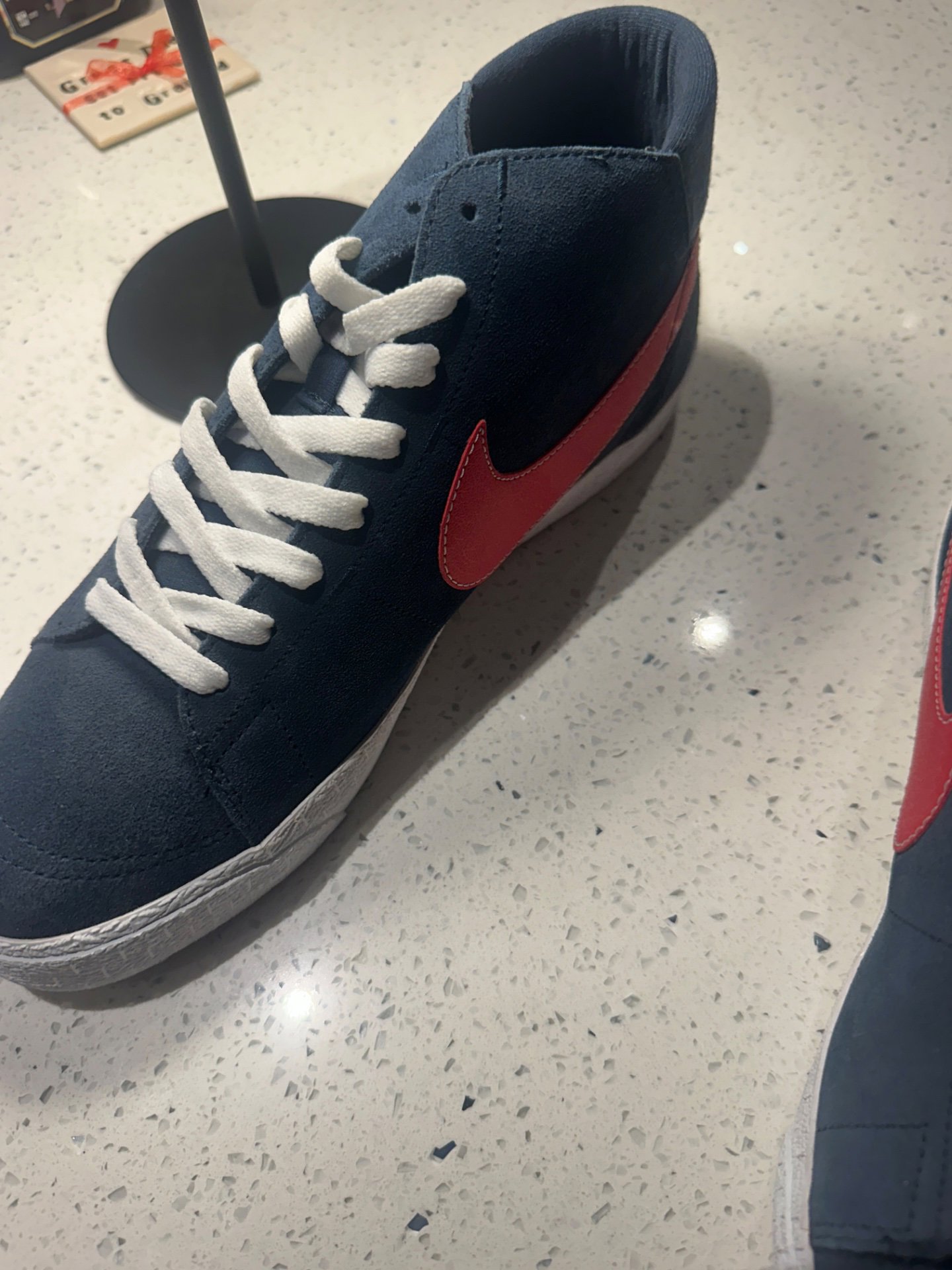 Nike Blue Suede High-Top Trainers – UK 9.5, Nike, 9.5, Excellent condition — preloved on SilentSale®