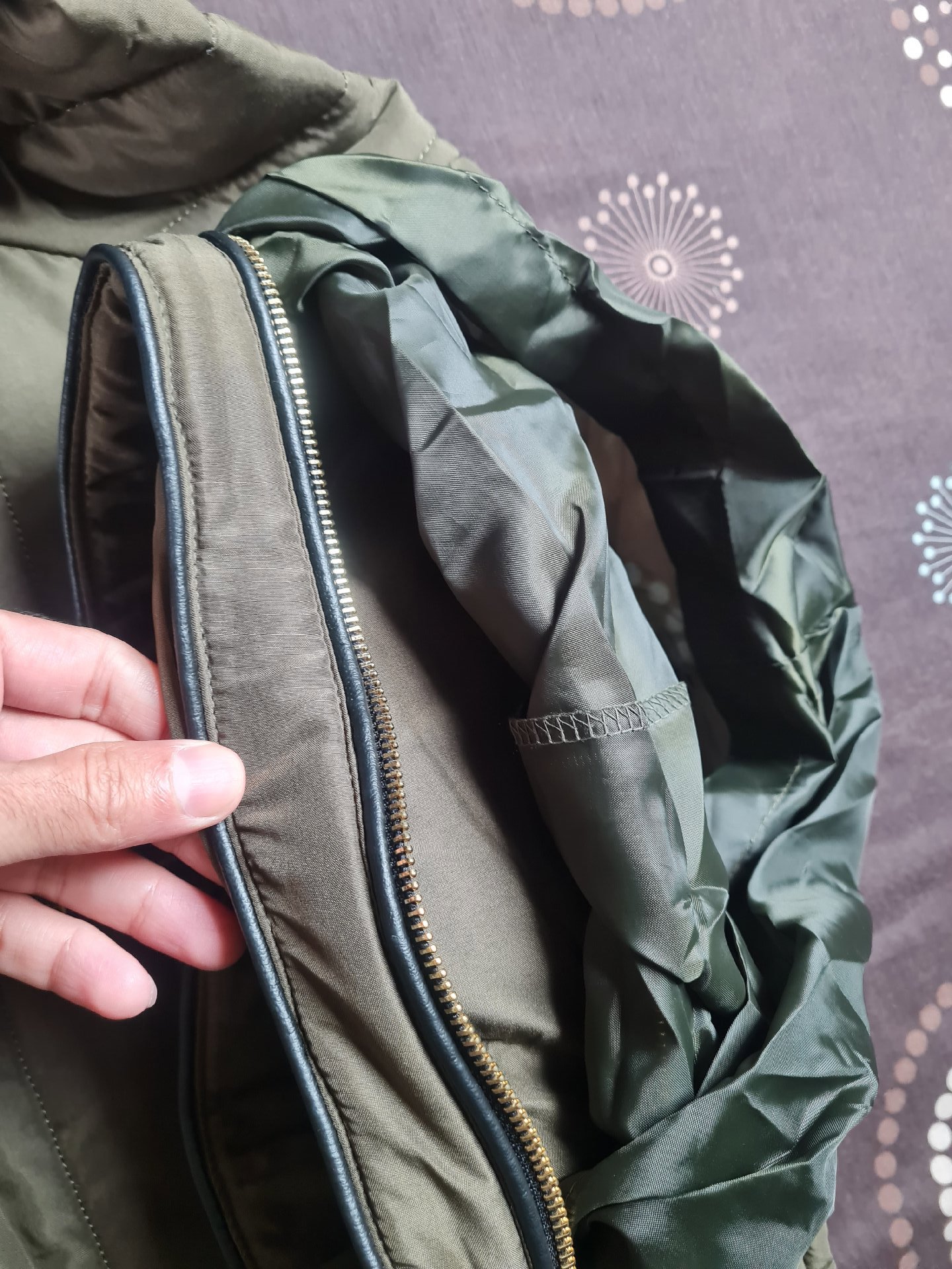 Green Quilted Jacket With Fleece Lining – Size M, Geographical Norway, M, Like New condition — preloved on SilentSale®