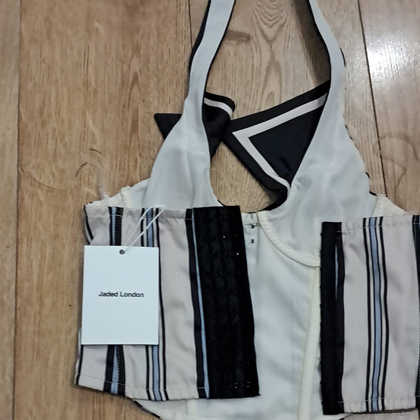 Jaded London Striped Corset Top with Hook Closure, Jaded London, XS, New condition — preloved on SilentSale®