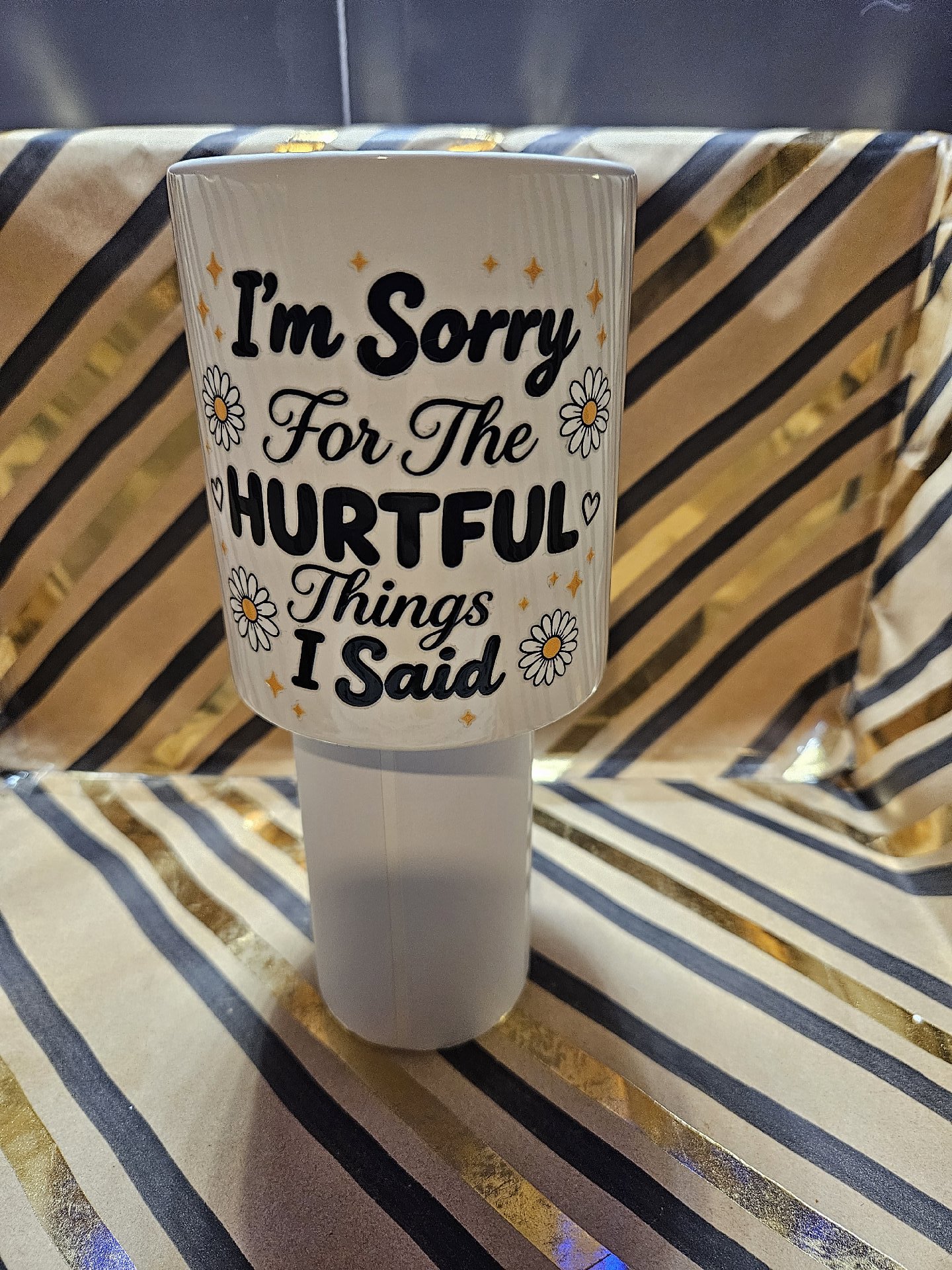 White Ceramic Mug with 'I'm Sorry For The Hurtful Things I Said' Print, Unbranded, One Size, New condition — preloved on SilentSale®