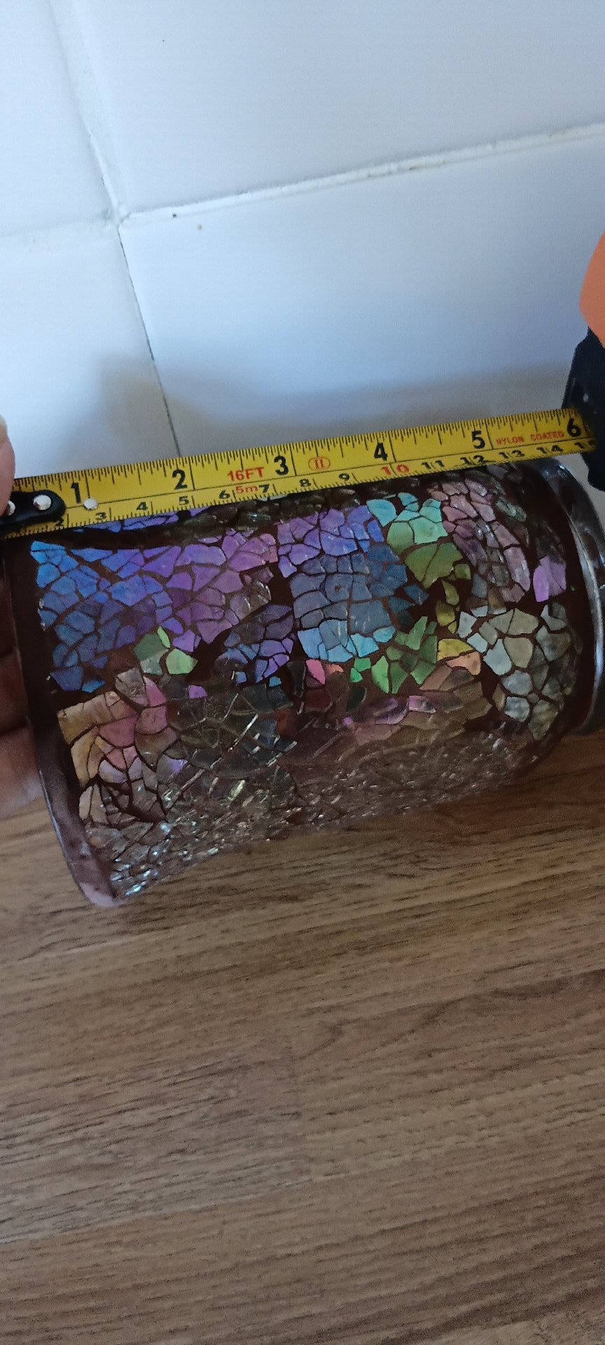 Decorative Mosaic Glass Vase, Unbranded, 15cm height, Excellent condition — preloved on SilentSale®
