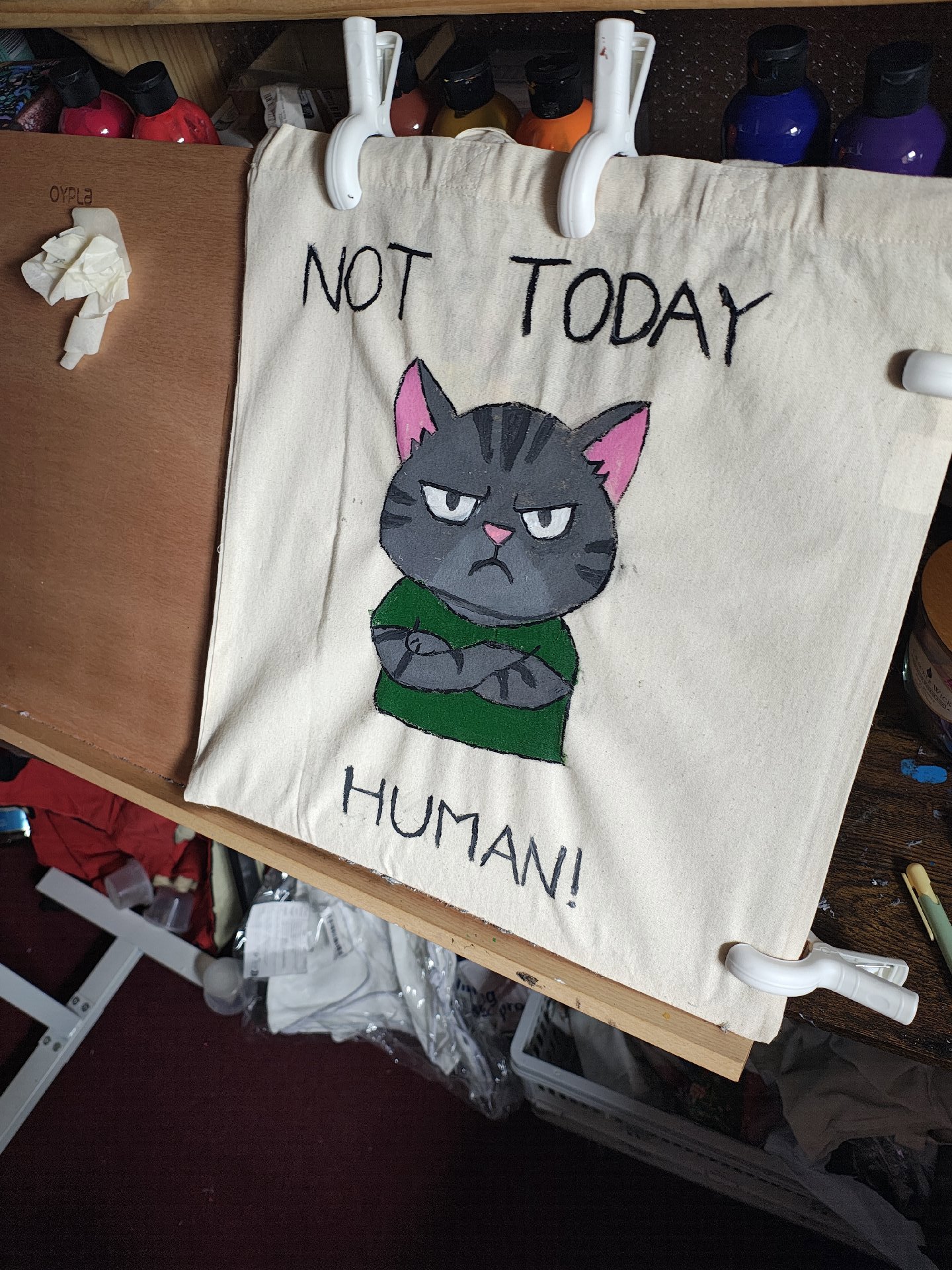 Grumpy cat tote bag , Unbranded, Medium, Excellent condition — preloved on SilentSale®