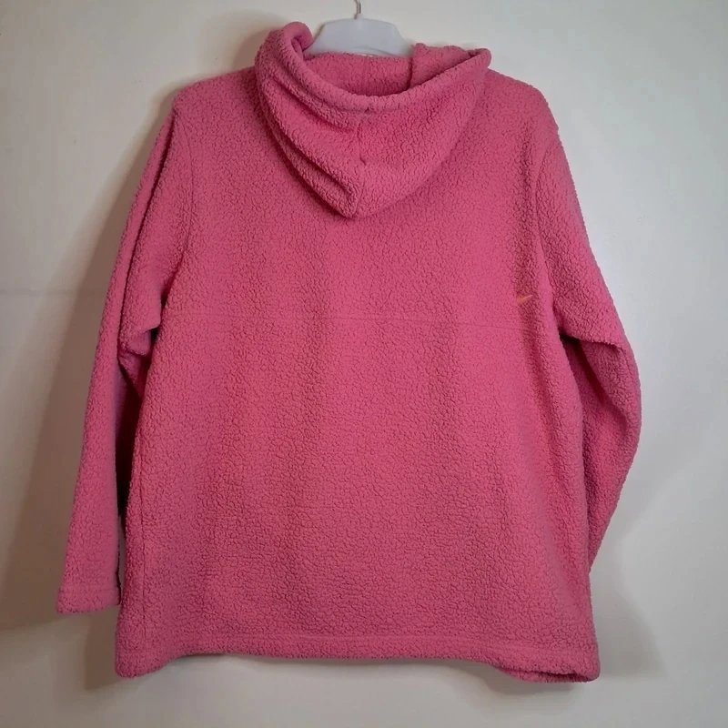 Nike Therma-FIT Pink High-Pile Sherpa Fleece Pullover Hoodie XXL, Nike, XXL, Excellent condition — preloved on SilentSale®