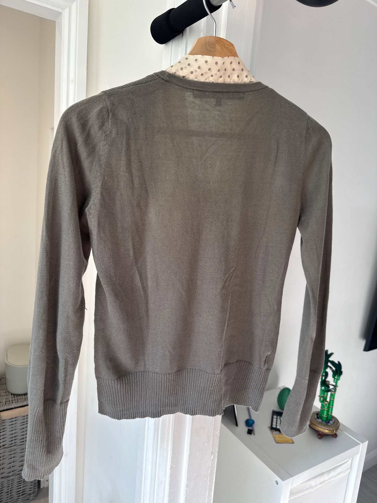 Grey Cardigan with Polka Dot Blouse - Size M, Next, 6, Excellent condition — preloved on SilentSale®