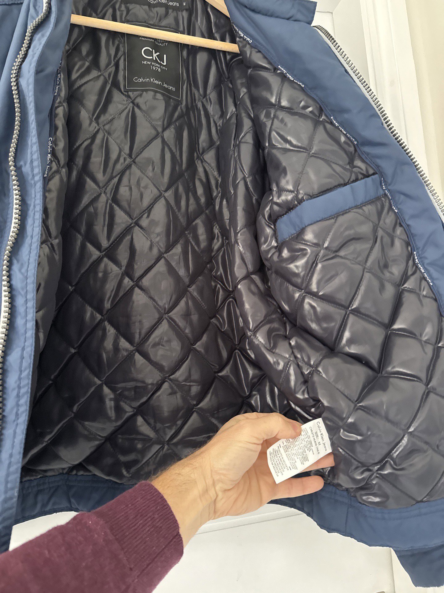 Calvin Klein Jeans Blue Technical Outerwear Jacket – M, Calvin Klein, M, Excellent condition — preloved on SilentSale®