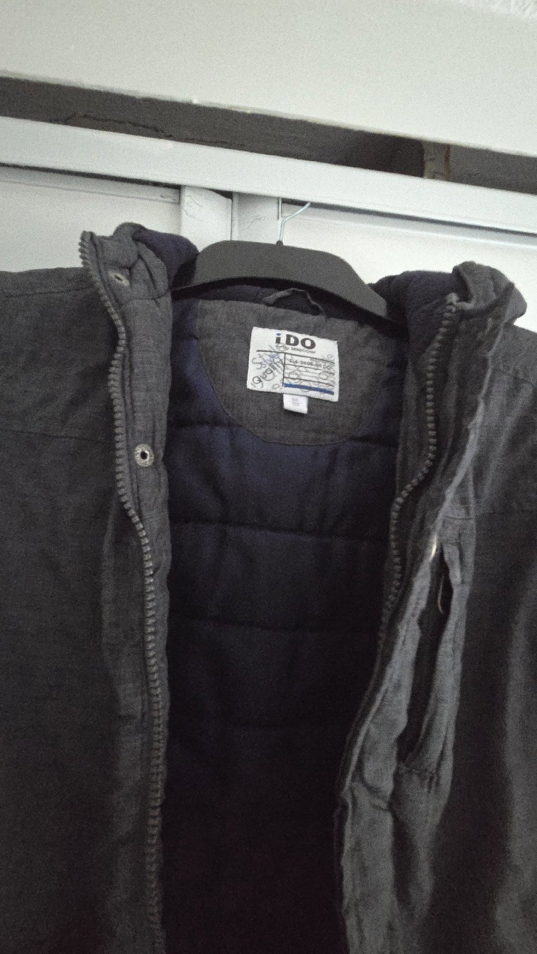 iDO Grey Hooded Padded Jacket – Size 8Y, iDO, 8 years, Like New condition — preloved on SilentSale®